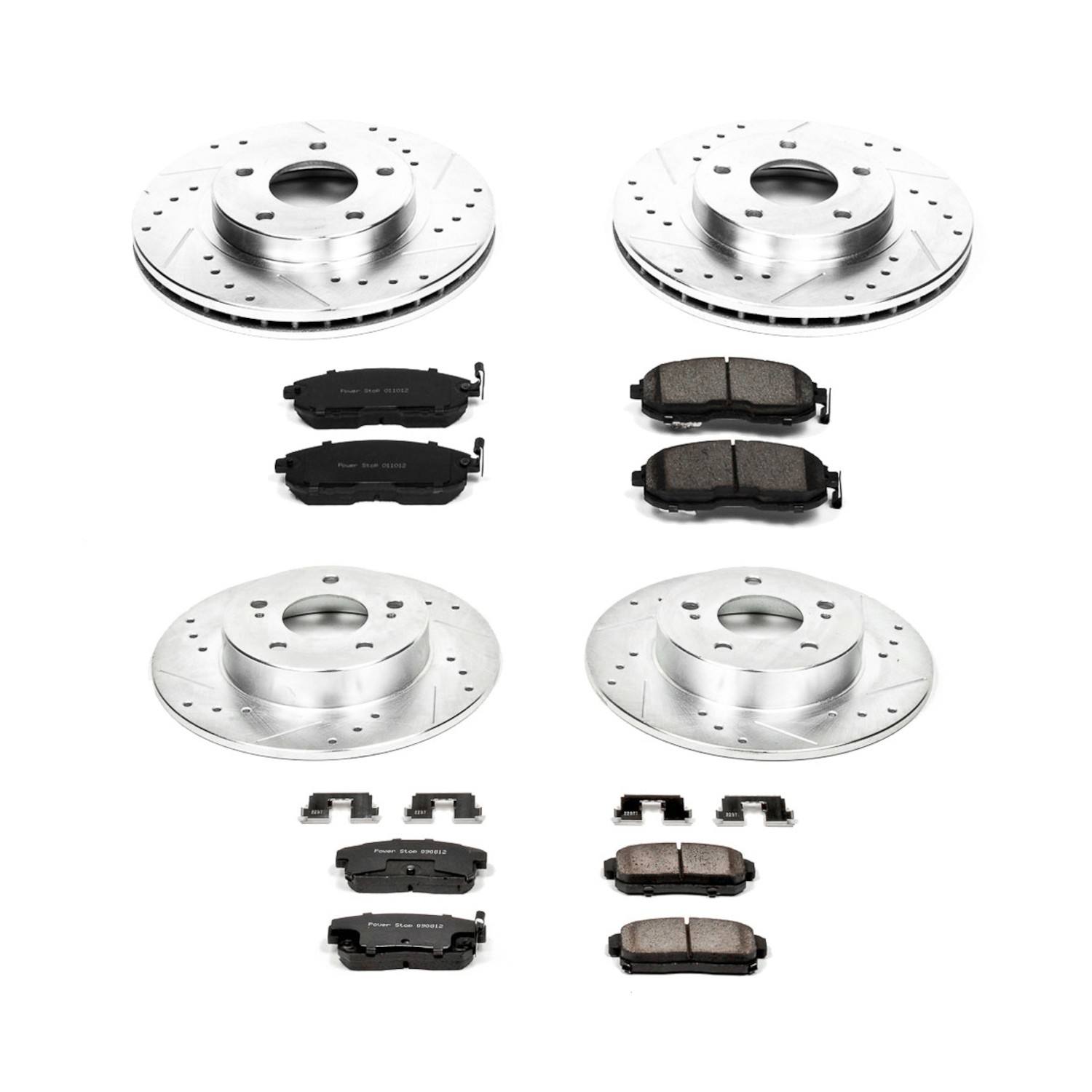 Power Stop 2001 Nissan Maxima Front & Rear Z23 Evolution Sport Brake Kit