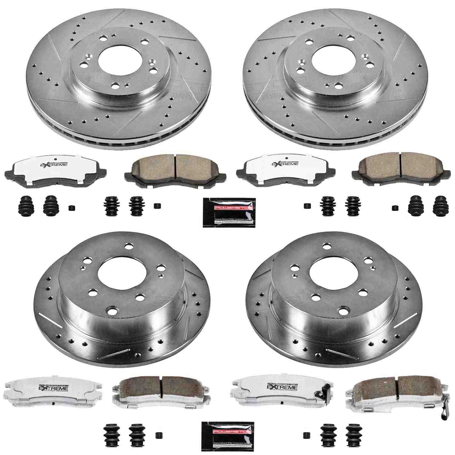 Power Stop 06-12 Mitsubishi Eclipse Front & Rear Z26 Street Warrior Brake Kit