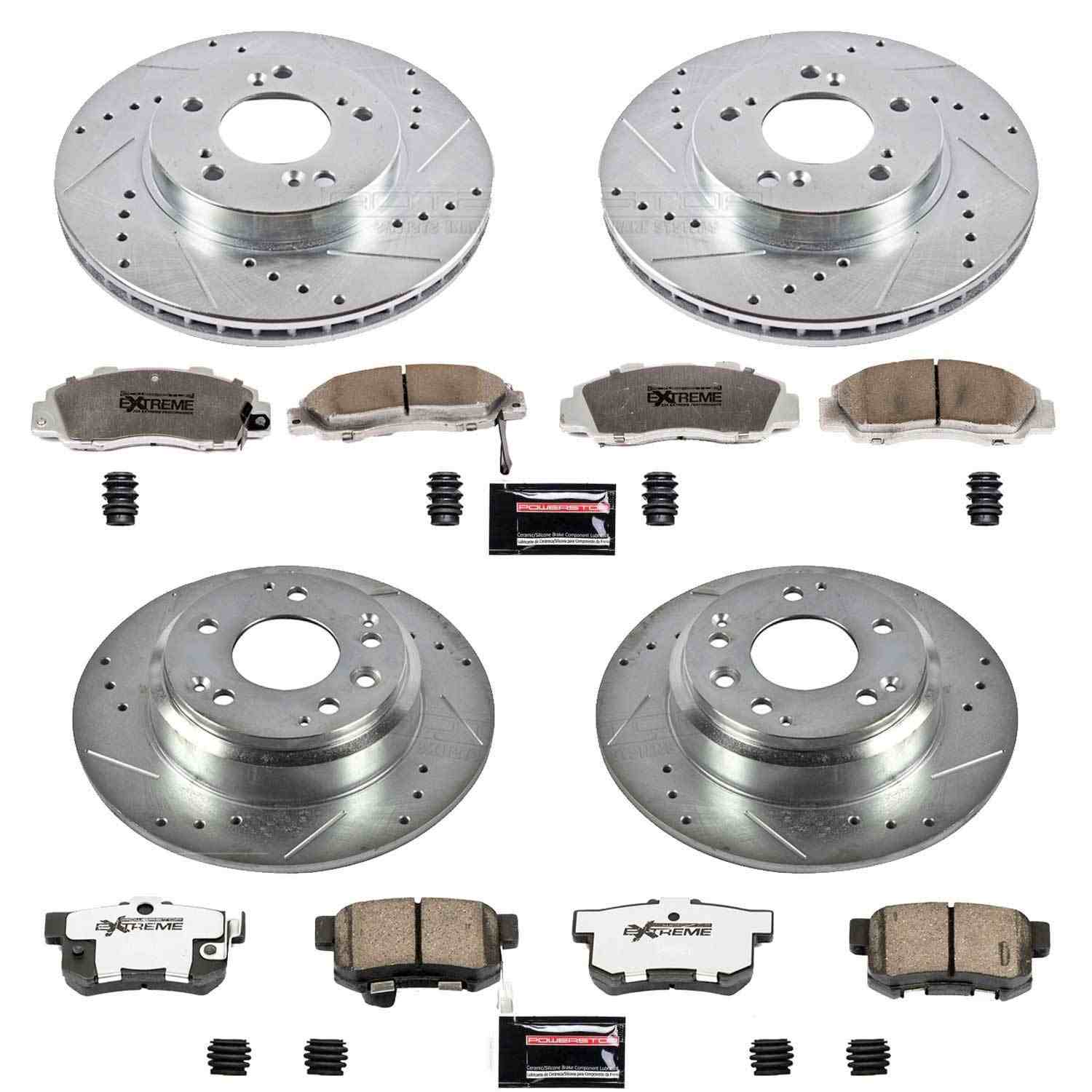 Power Stop 91-95 Acura Legend Front & Rear Z26 Street Warrior Brake Kit
