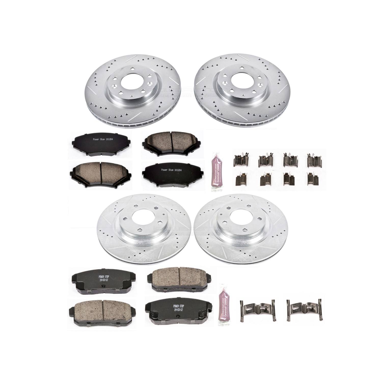 Power Stop 04-08 Mazda RX-8 Front & Rear Z23 Evolution Sport Brake Kit