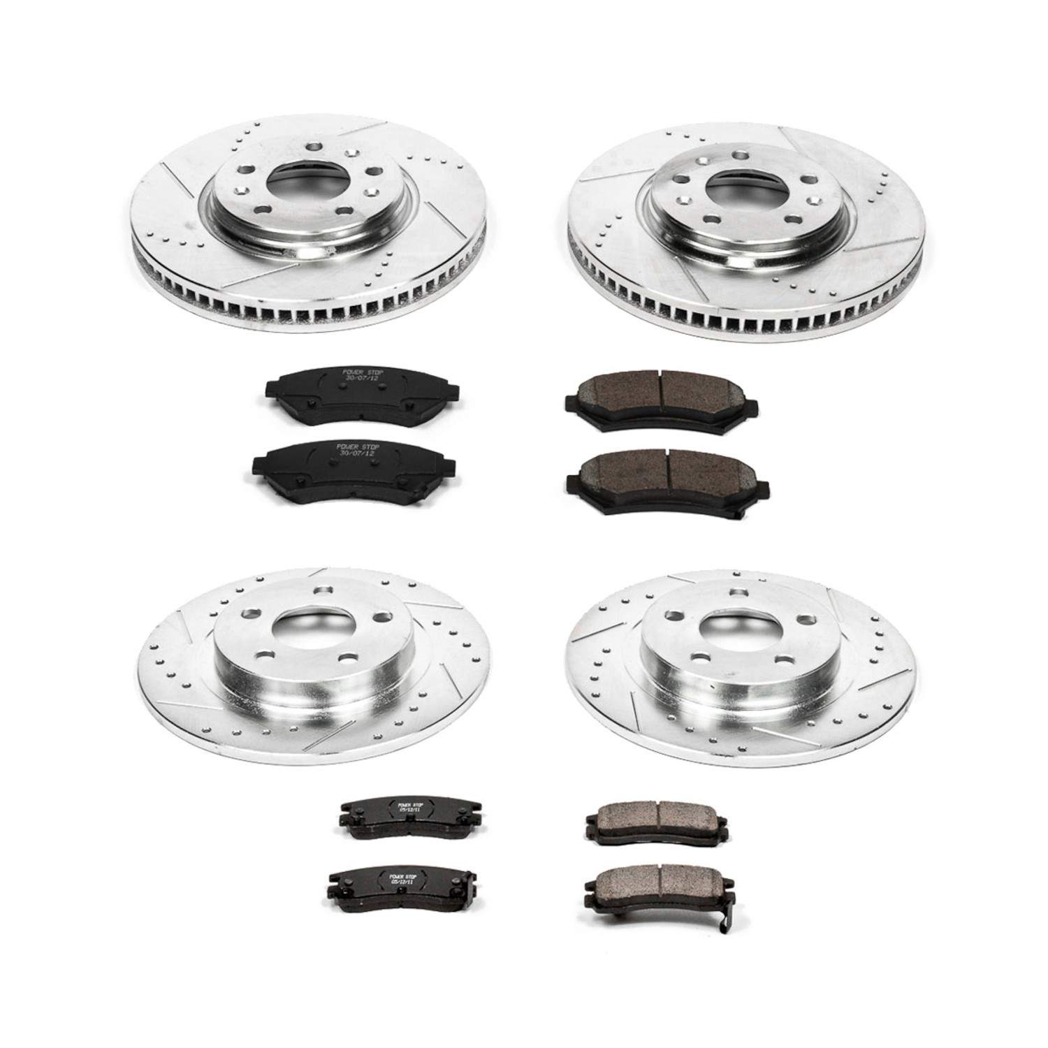 Power Stop 2004 Cadillac Seville Front & Rear Z23 Evolution Sport Brake Kit