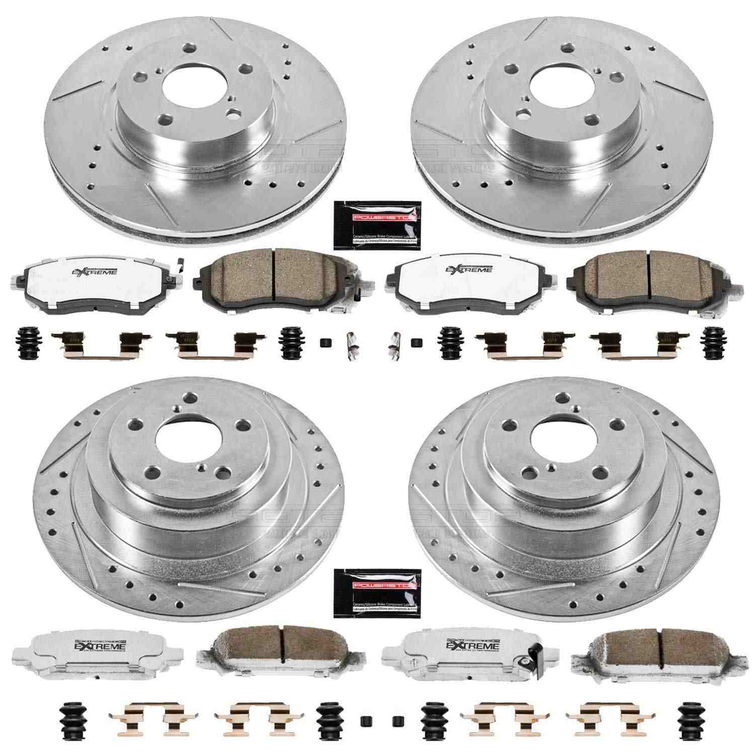 Power Stop 2001 Subaru Legacy Front & Rear Z26 Street Warrior Brake Kit