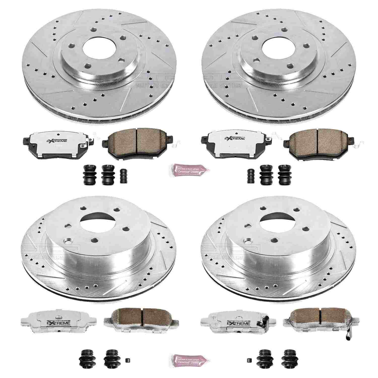 Power Stop 03-05 Infiniti FX35 Front & Rear Z26 Street Warrior Brake Kit