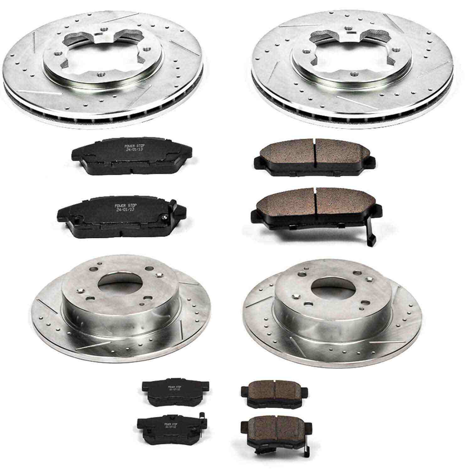 Power Stop 91-93 Honda Accord Front & Rear Z23 Evolution Sport Brake Kit