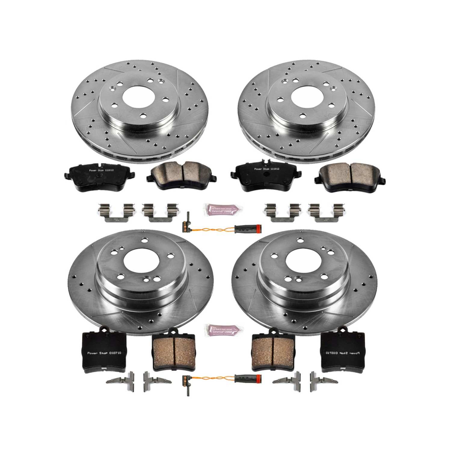 Power Stop 02-05 Mercedes-Benz C230 Front & Rear Z23 Evolution Sport Brake Kit