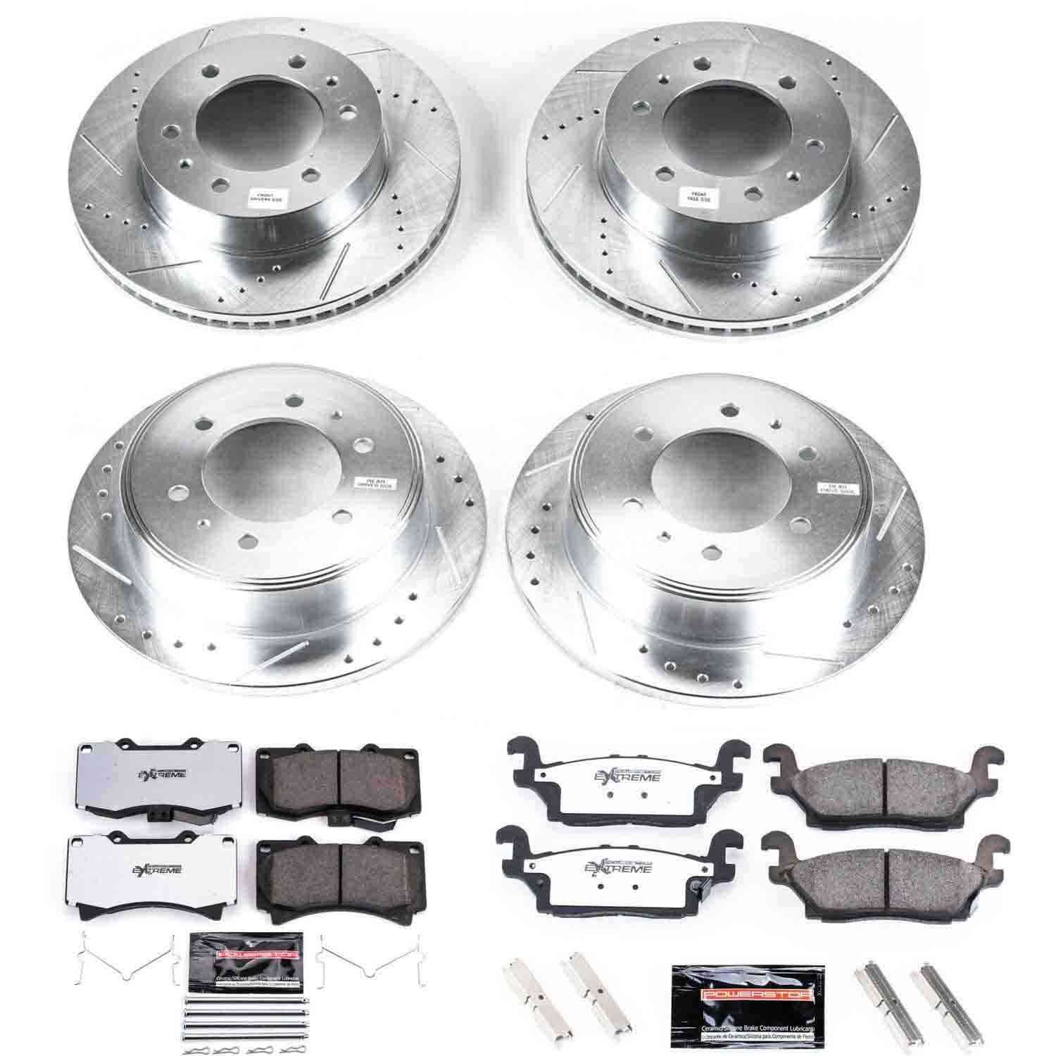 Power Stop 06-10 Hummer H3 Front & Rear Z36 Truck & Tow Brake Kit