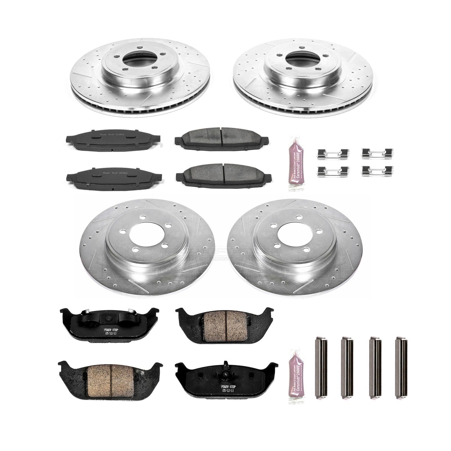 Power Stop 03-05 Lincoln Aviator Front & Rear Z23 Evolution Sport Brake Kit