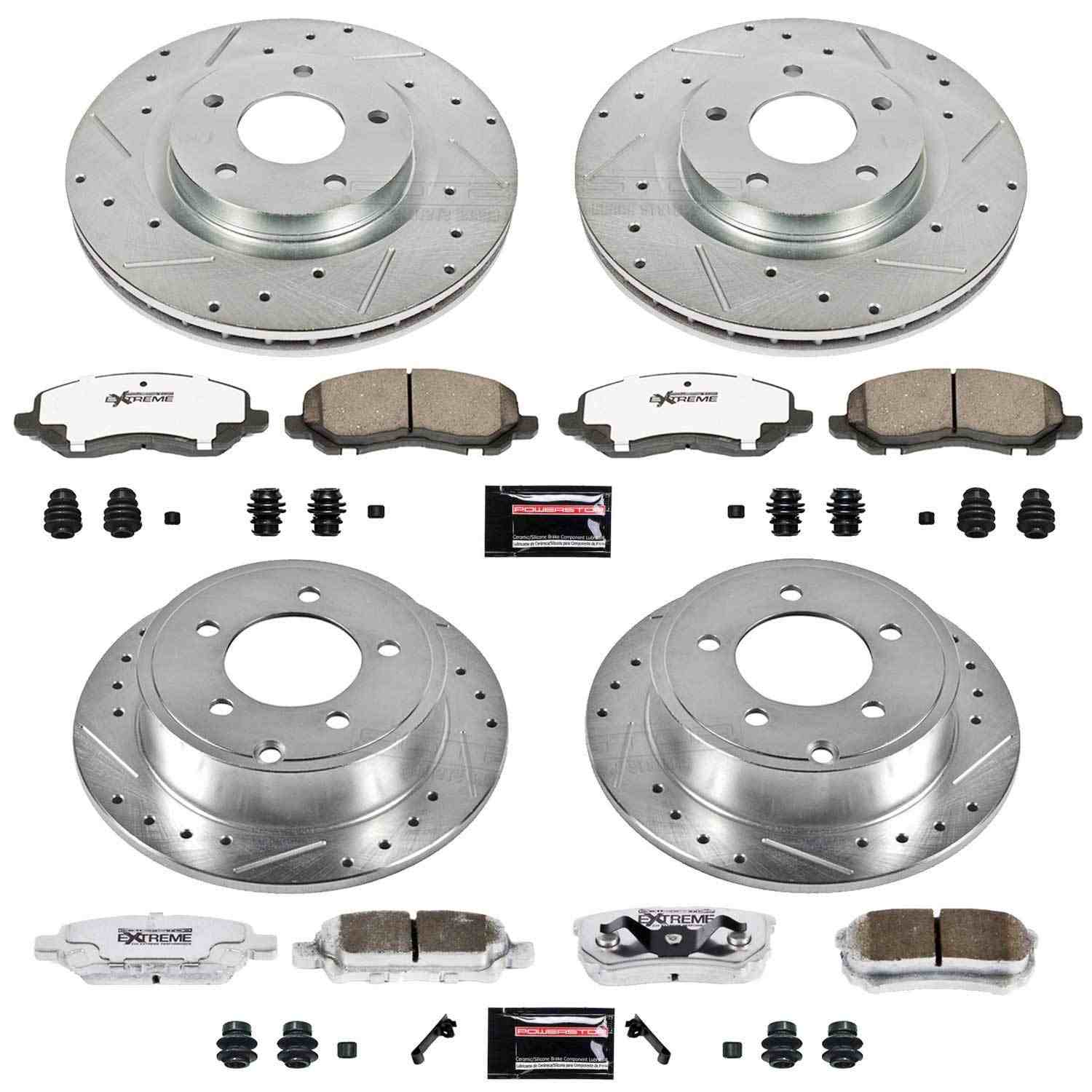 Power Stop 11-14 Chrysler 200 Front & Rear Z26 Street Warrior Brake Kit