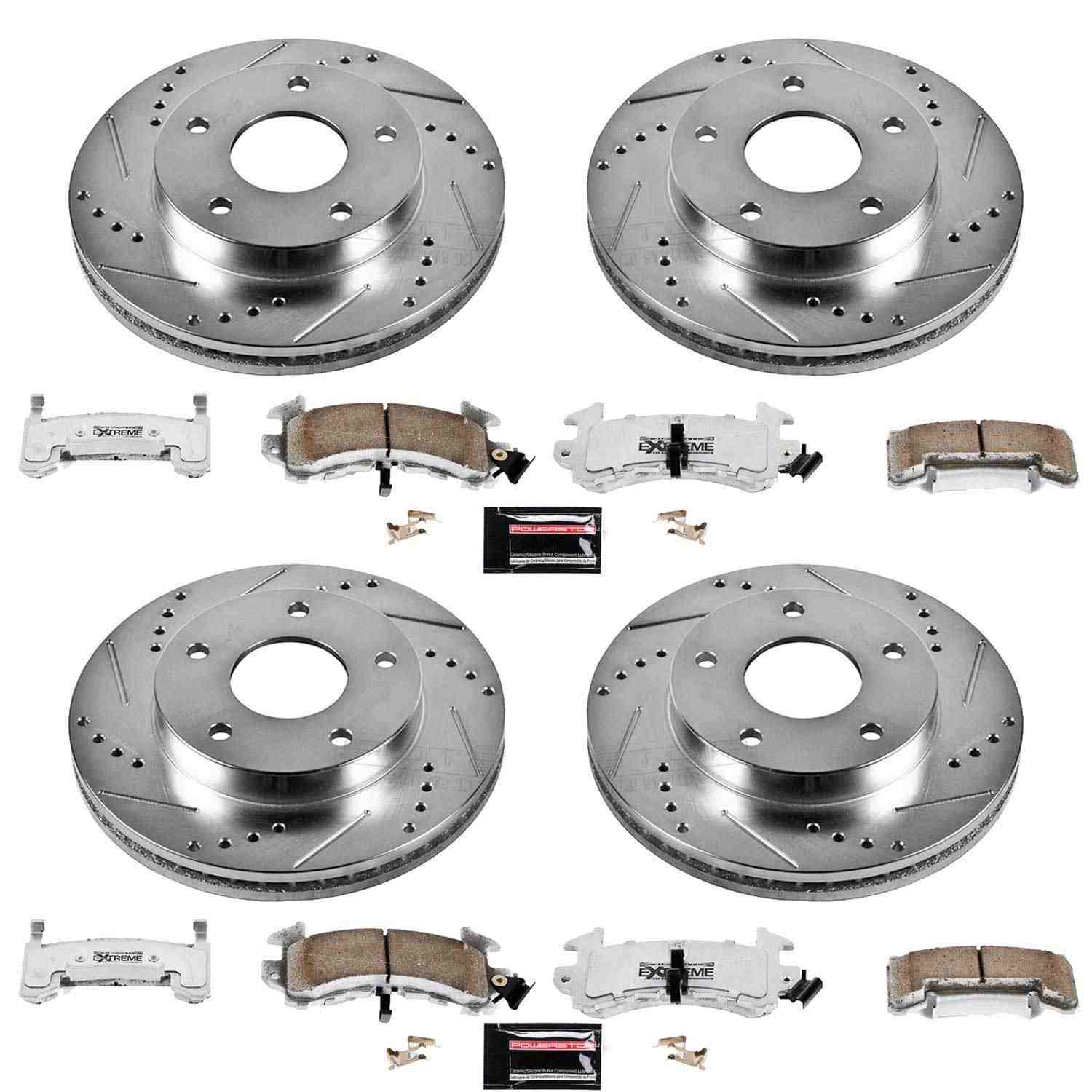 Power Stop 79-85 Oldsmobile Toronado Front & Rear Z26 Street Warrior Brake Kit