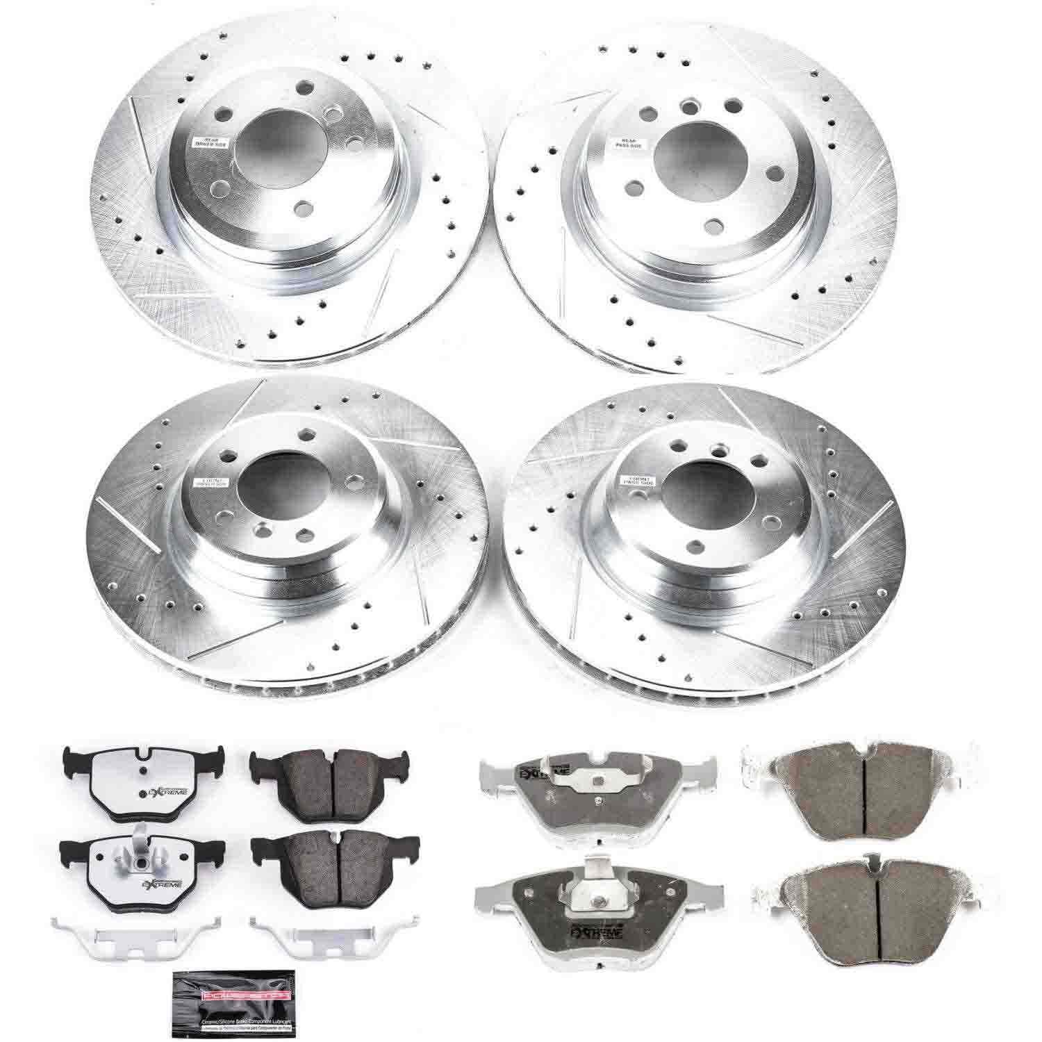 Power Stop 2009 BMW 335i xDrive Front & Rear Z26 Street Warrior Brake Kit