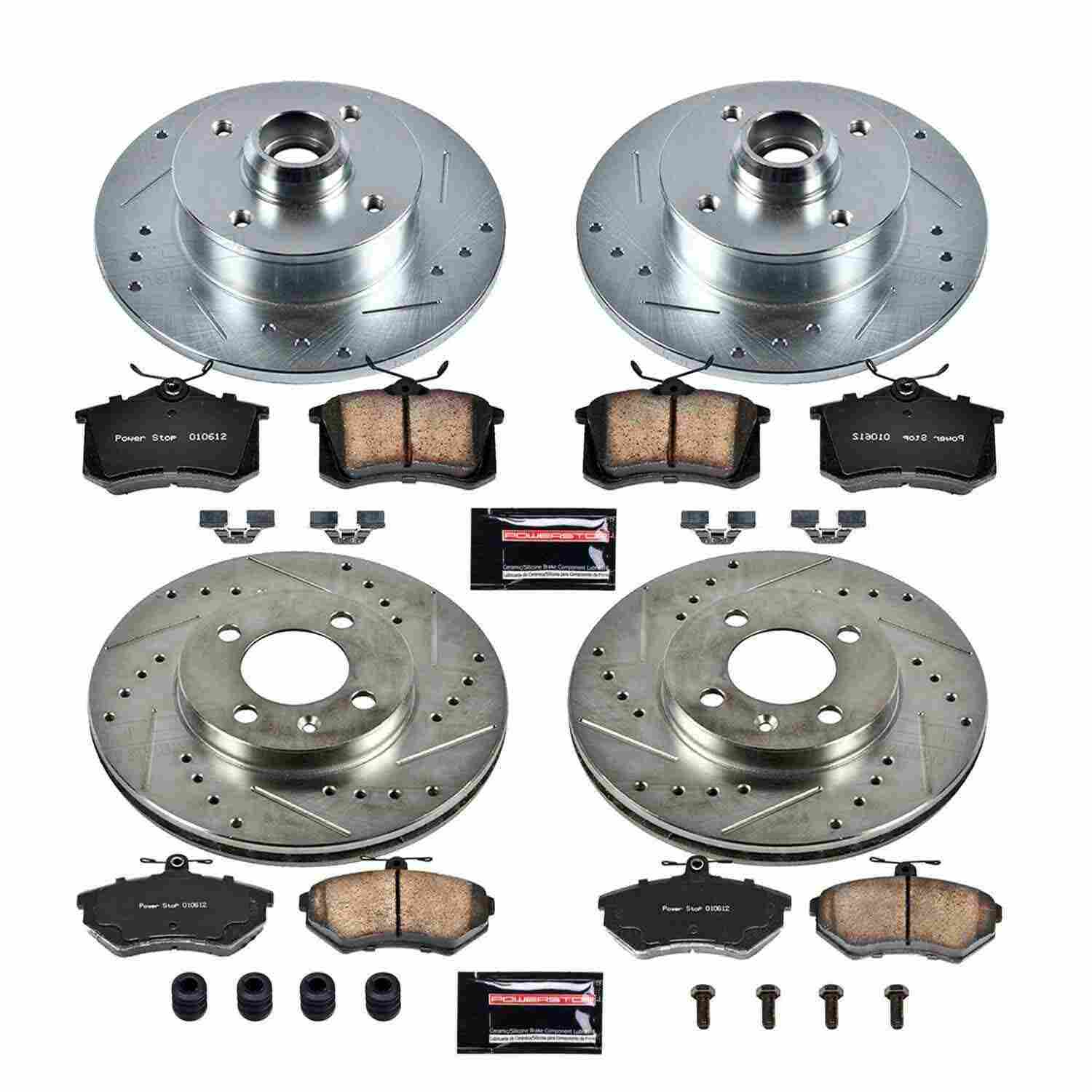 Power Stop 99-02 Volkswagen Cabrio Front & Rear Z23 Evolution Sport Brake Kit