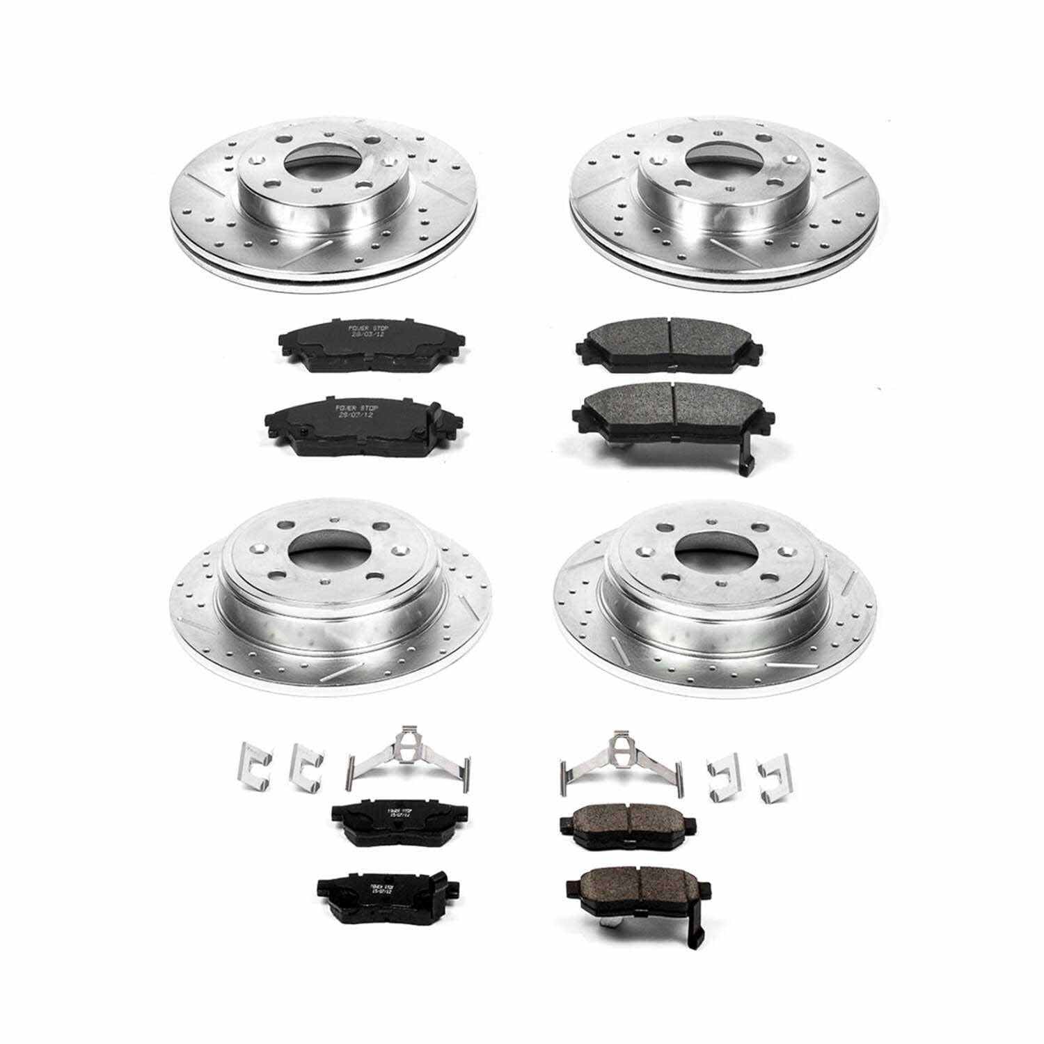 Power Stop 90-91 Honda CRX Front & Rear Z23 Evolution Sport Brake Kit
