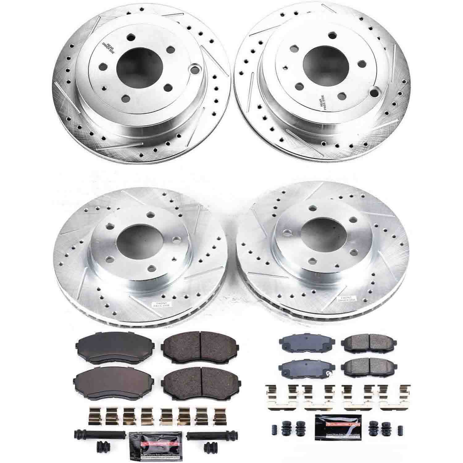 Power Stop 04-06 Mazda MPV Front & Rear Z23 Evolution Sport Brake Kit