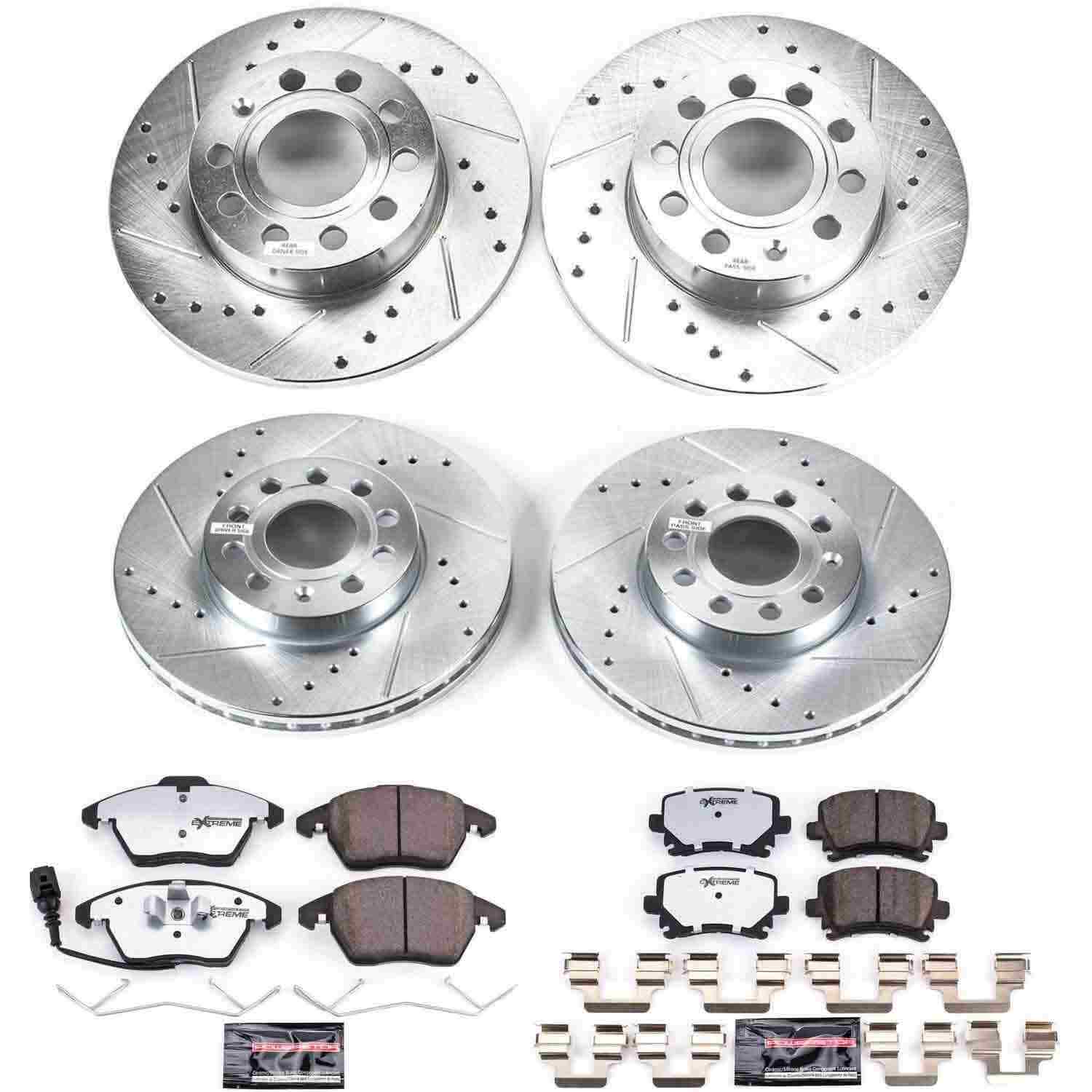 Power Stop 05-10 Volkswagen Jetta Front & Rear Z26 Street Warrior Brake Kit