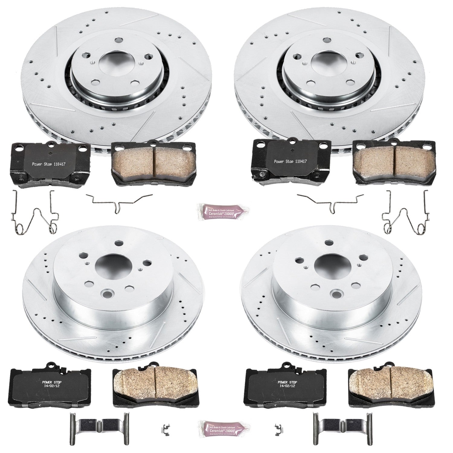 Power Stop 07-11 Lexus GS350 Front & Rear Z23 Evolution Sport Brake Kit