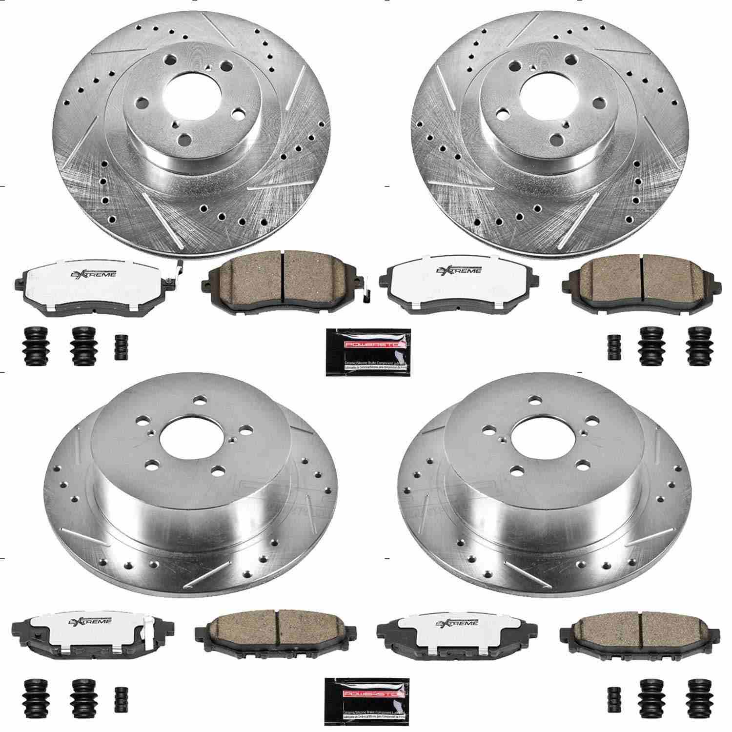 Power Stop 2005 Subaru Legacy Front & Rear Z26 Street Warrior Brake Kit