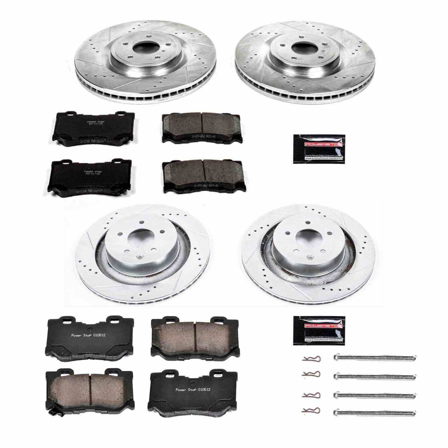 Power Stop 08-13 Infiniti G37 Front & Rear Z23 Evolution Sport Brake Kit