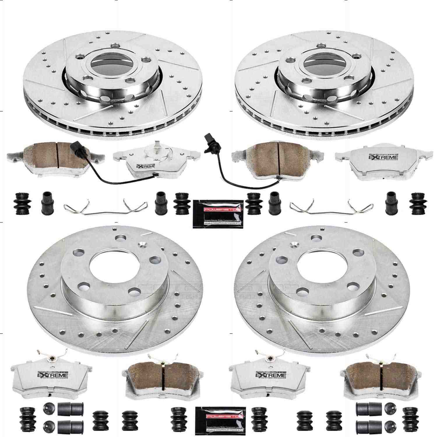 Power Stop 05-06 Audi A4 Front & Rear Z26 Street Warrior Brake Kit