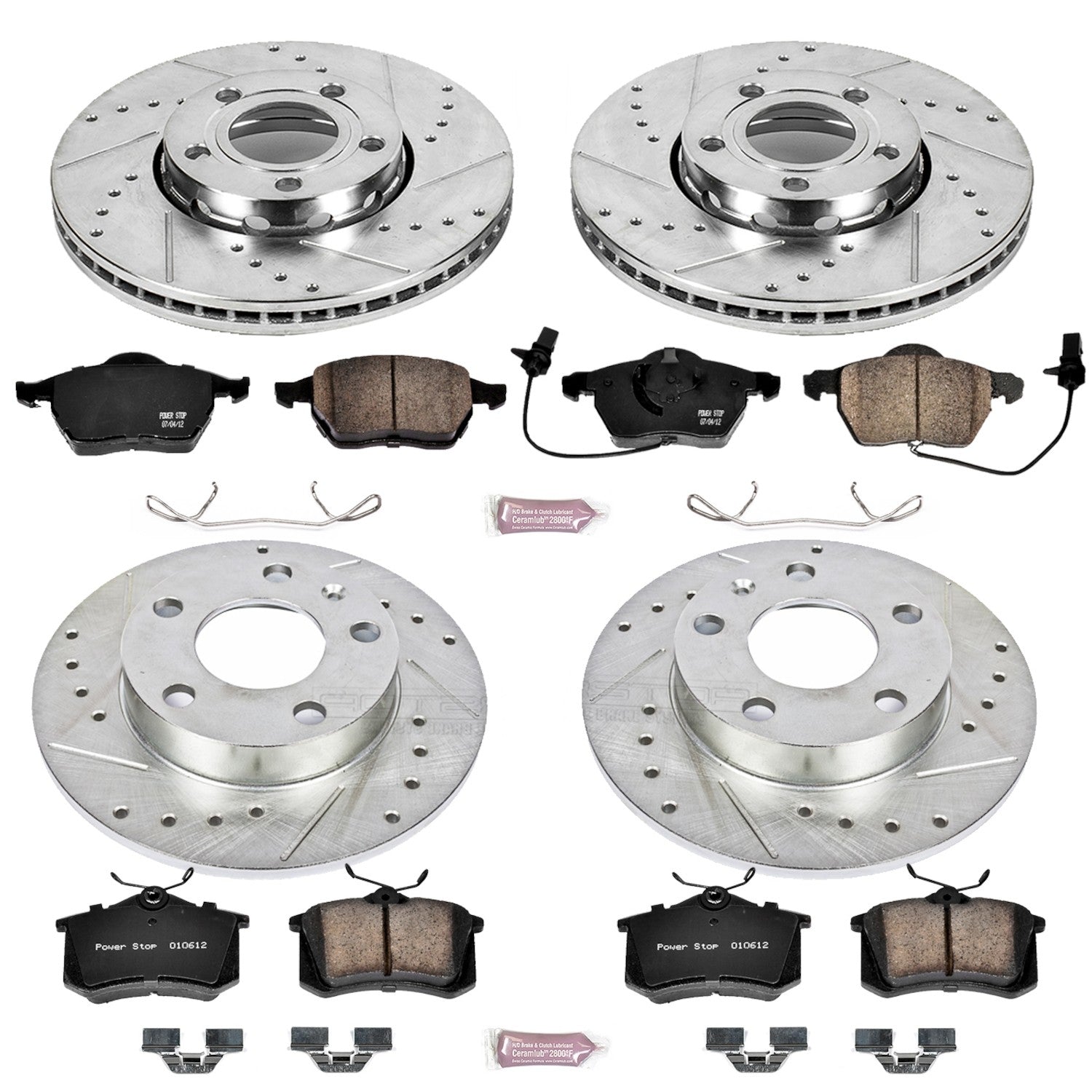 Power Stop 05-06 Audi A4 Front & Rear Z23 Evolution Sport Brake Kit