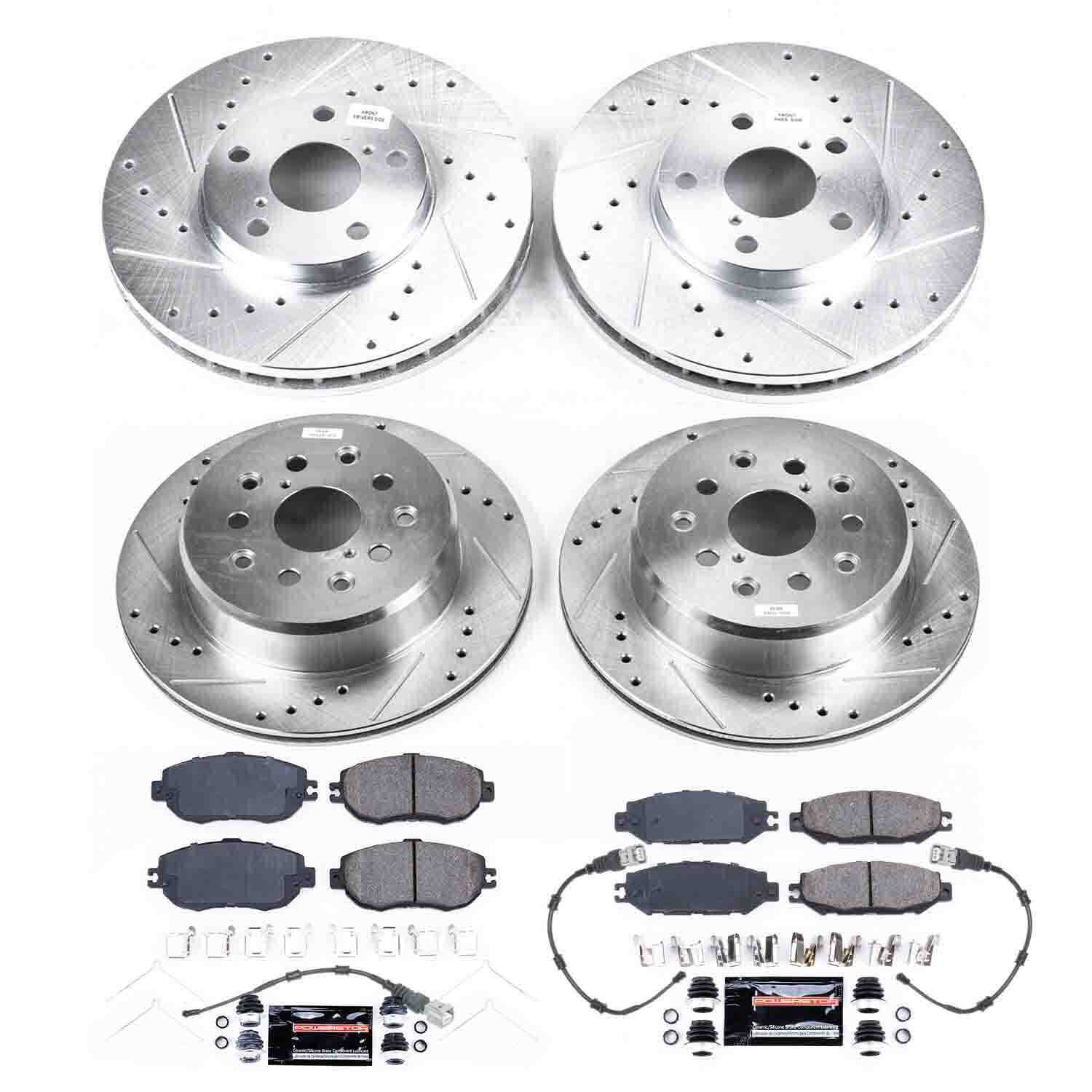 Power Stop 93-94 Lexus LS400 Front & Rear Z23 Evolution Sport Brake Kit
