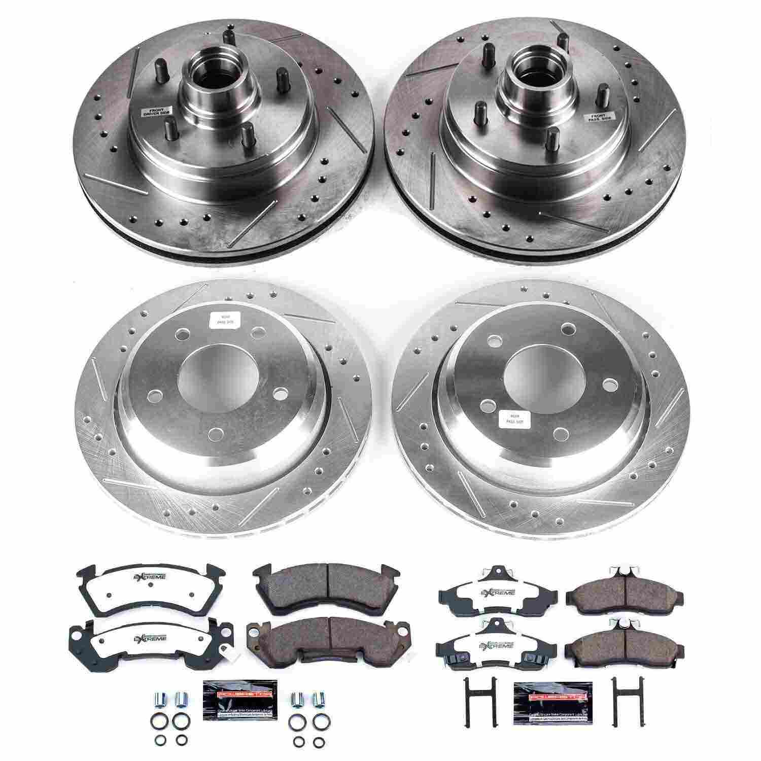 Power Stop 94-96 Chevrolet Impala Front & Rear Z23 Evolution Sport Brake Kit