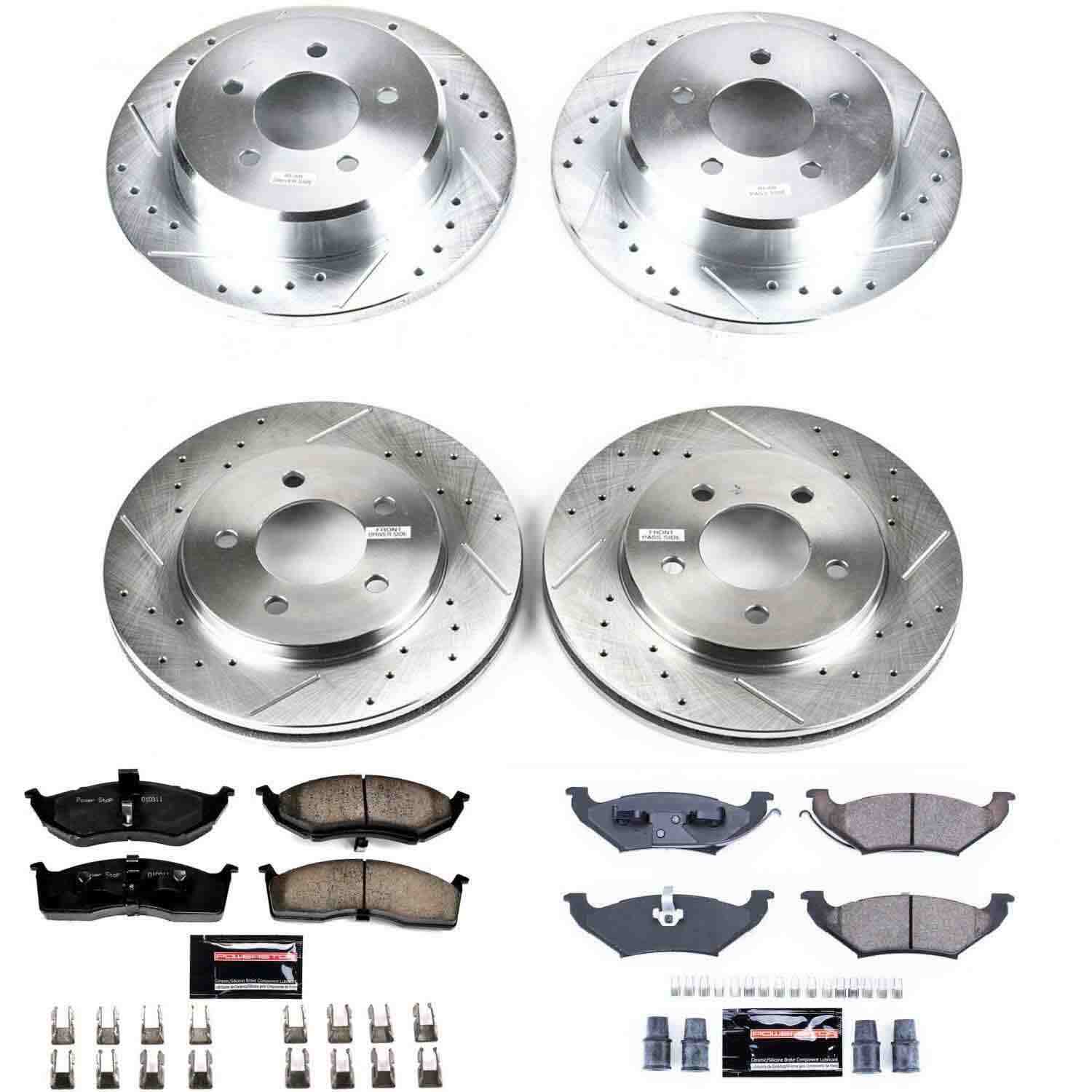 Power Stop 97-99 Chrysler Town & Country Front & Rear Z23 Evolution Sport Brake Kit