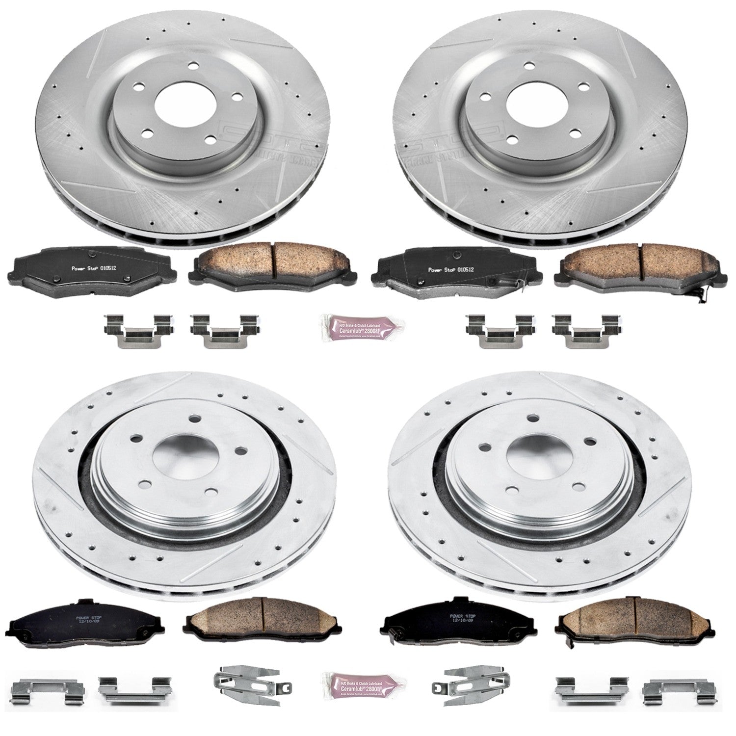 Power Stop 06-09 Cadillac XLR Front & Rear Z23 Evolution Sport Brake Kit