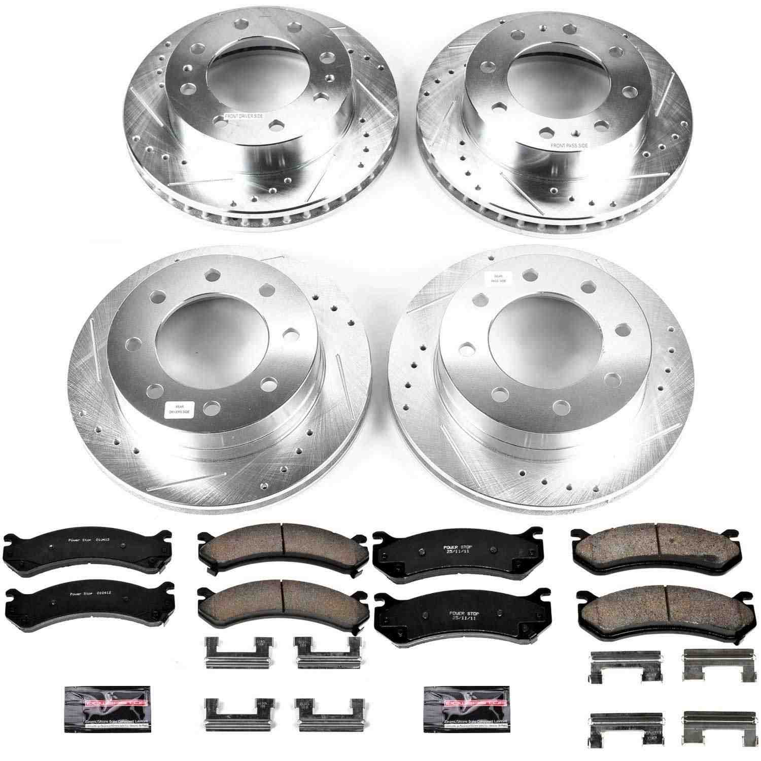 Power Stop 2004 Chevrolet Silverado 2500 HD Front & Rear Z23 Evolution Sport Brake Kit