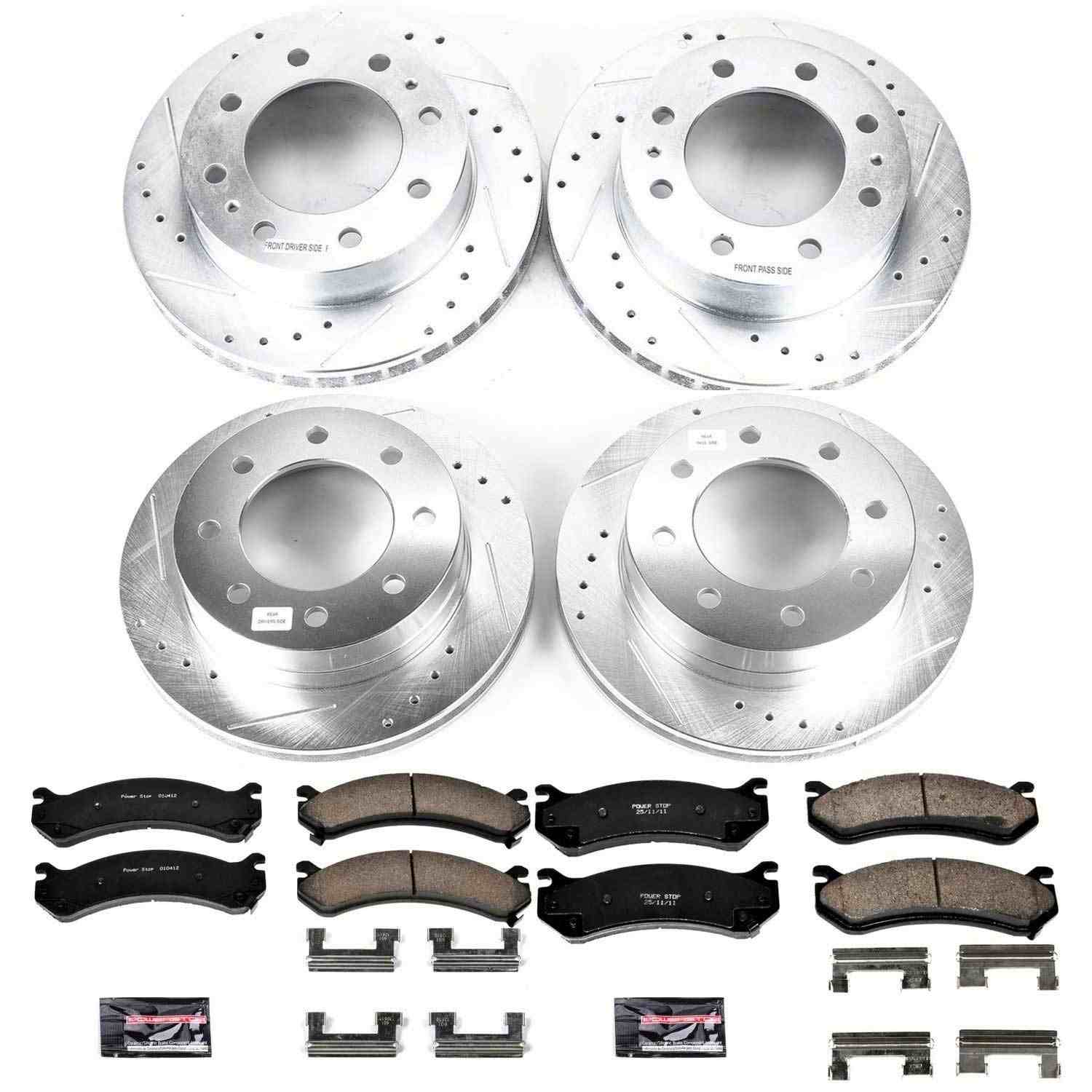Power Stop 2003 Chevrolet Silverado 1500 HD Front & Rear Z23 Evolution Sport Brake Kit
