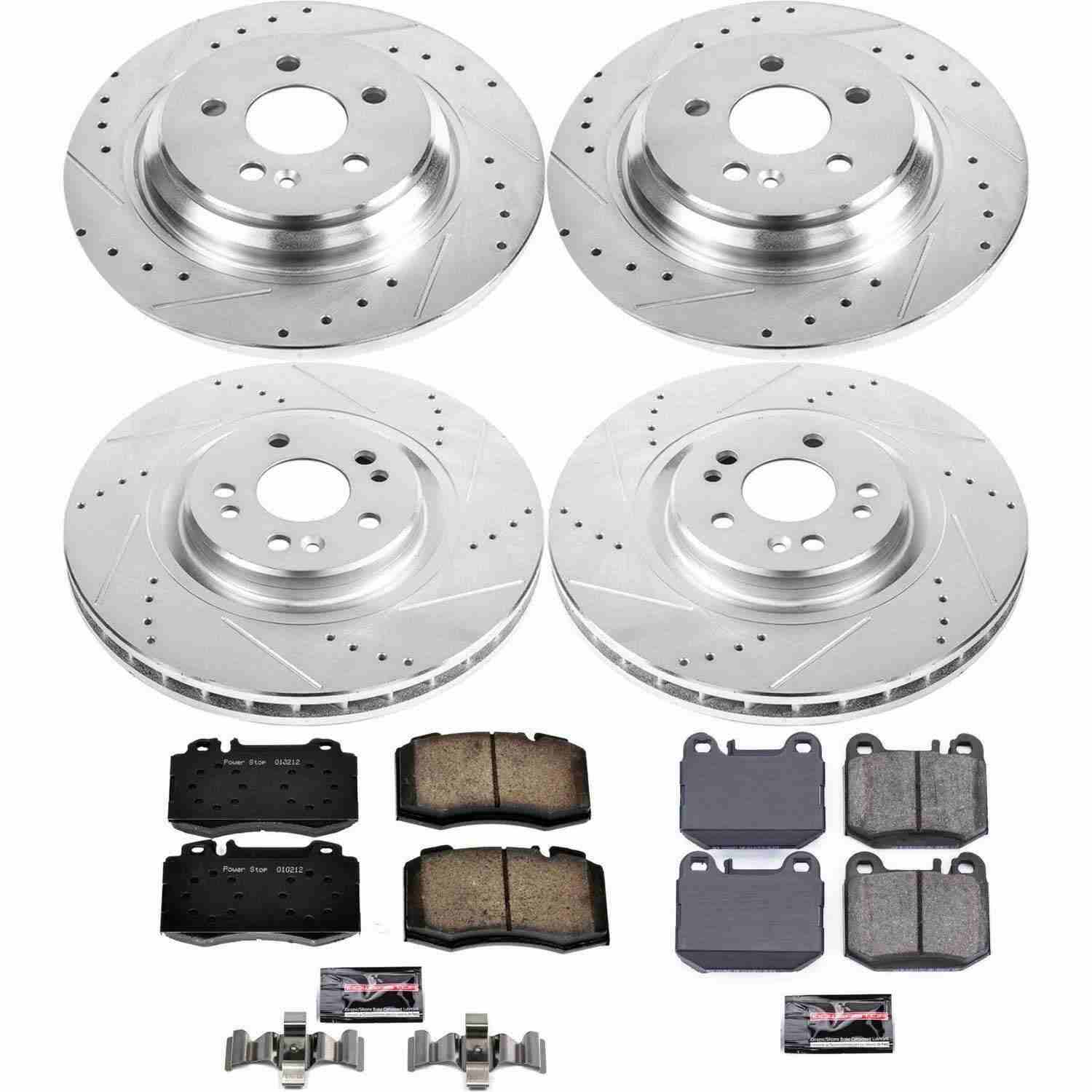 Power Stop 00-01 Mercedes-Benz ML430 Front & Rear Z23 Evolution Sport Brake Kit