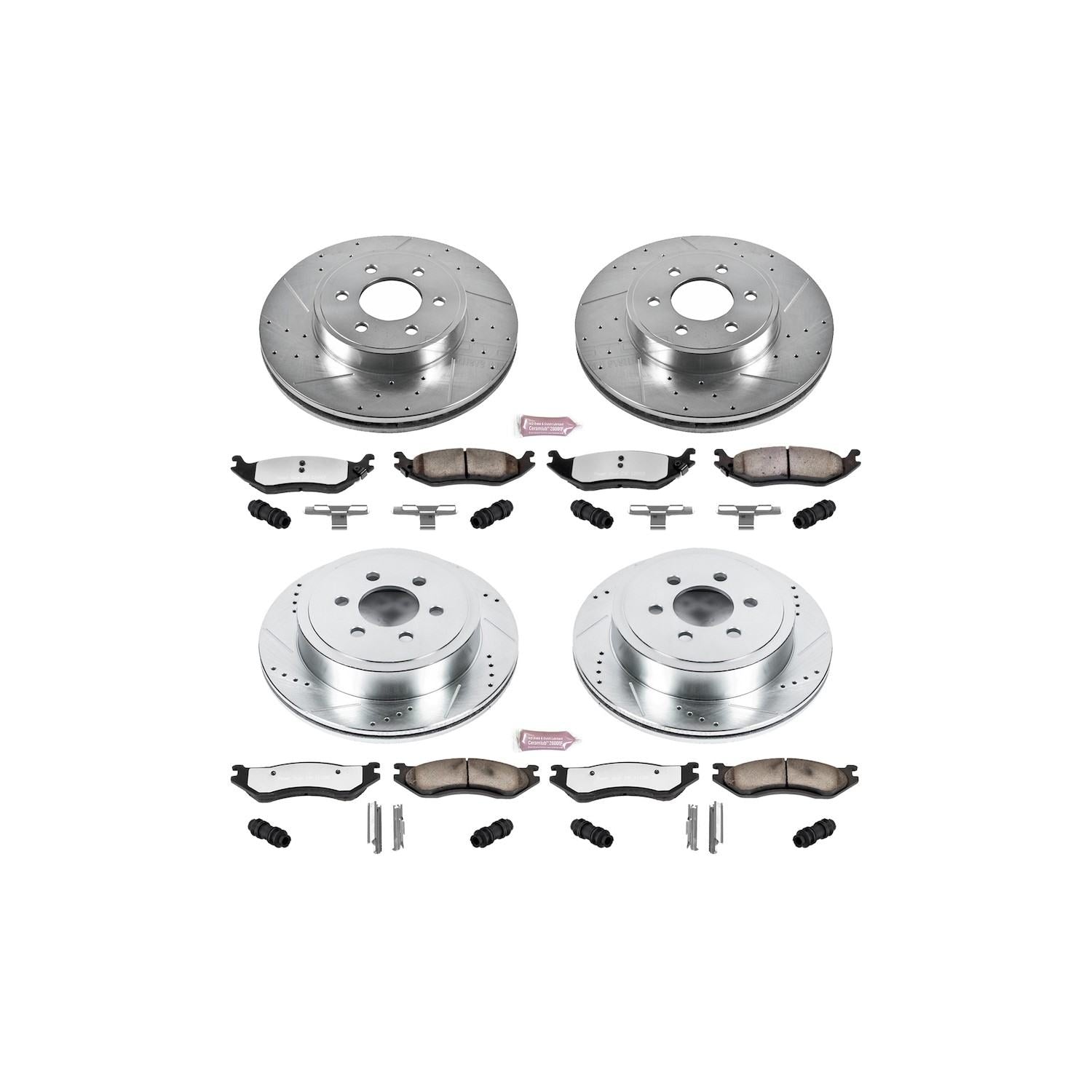 Power Stop 2003 Dodge Durango Front & Rear Z36 Truck & Tow Brake Kit