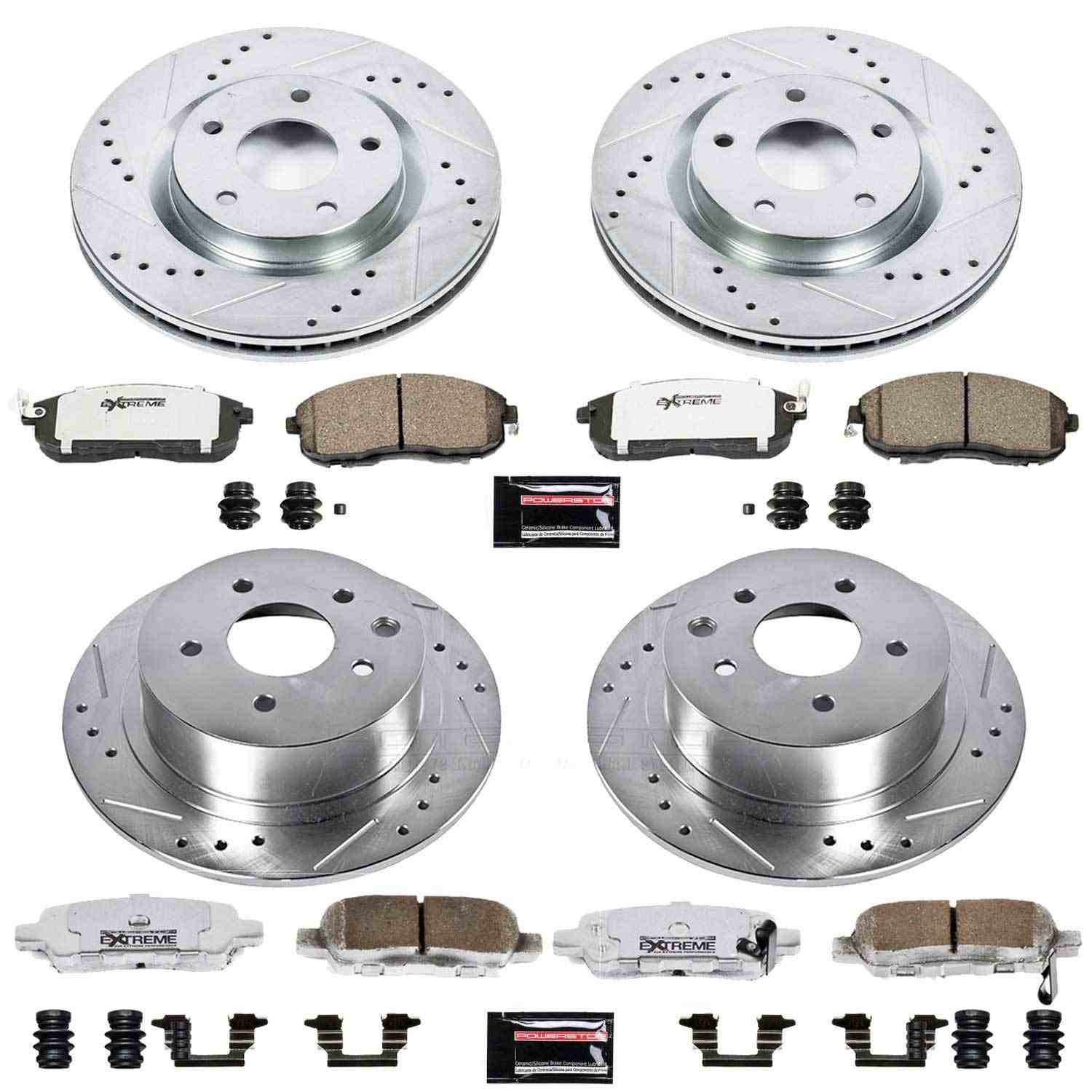 Power Stop 07-12 Nissan Sentra Front & Rear Z26 Street Warrior Brake Kit