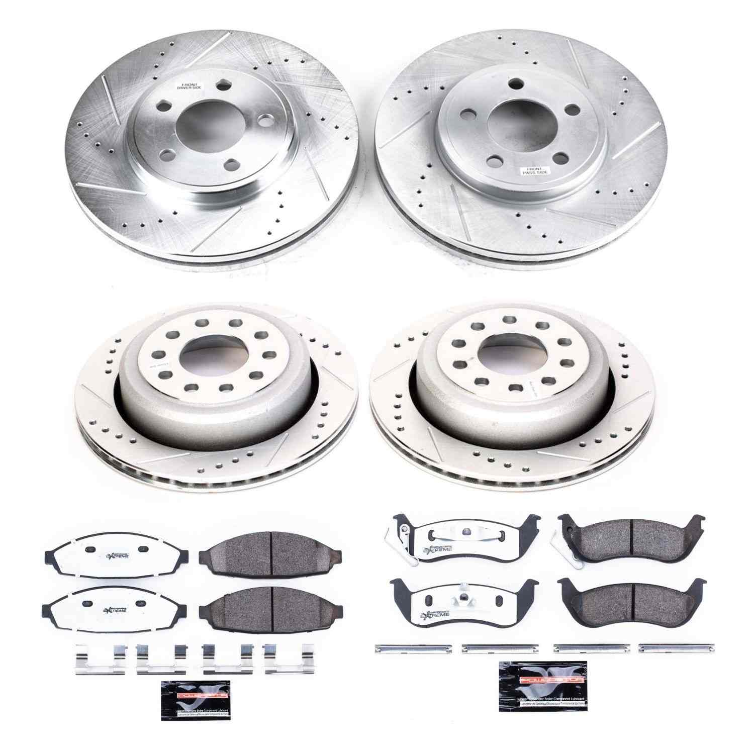 Power Stop 03-11 Lincoln Town Car Front & Rear Z26 Street Warrior Brake Kit