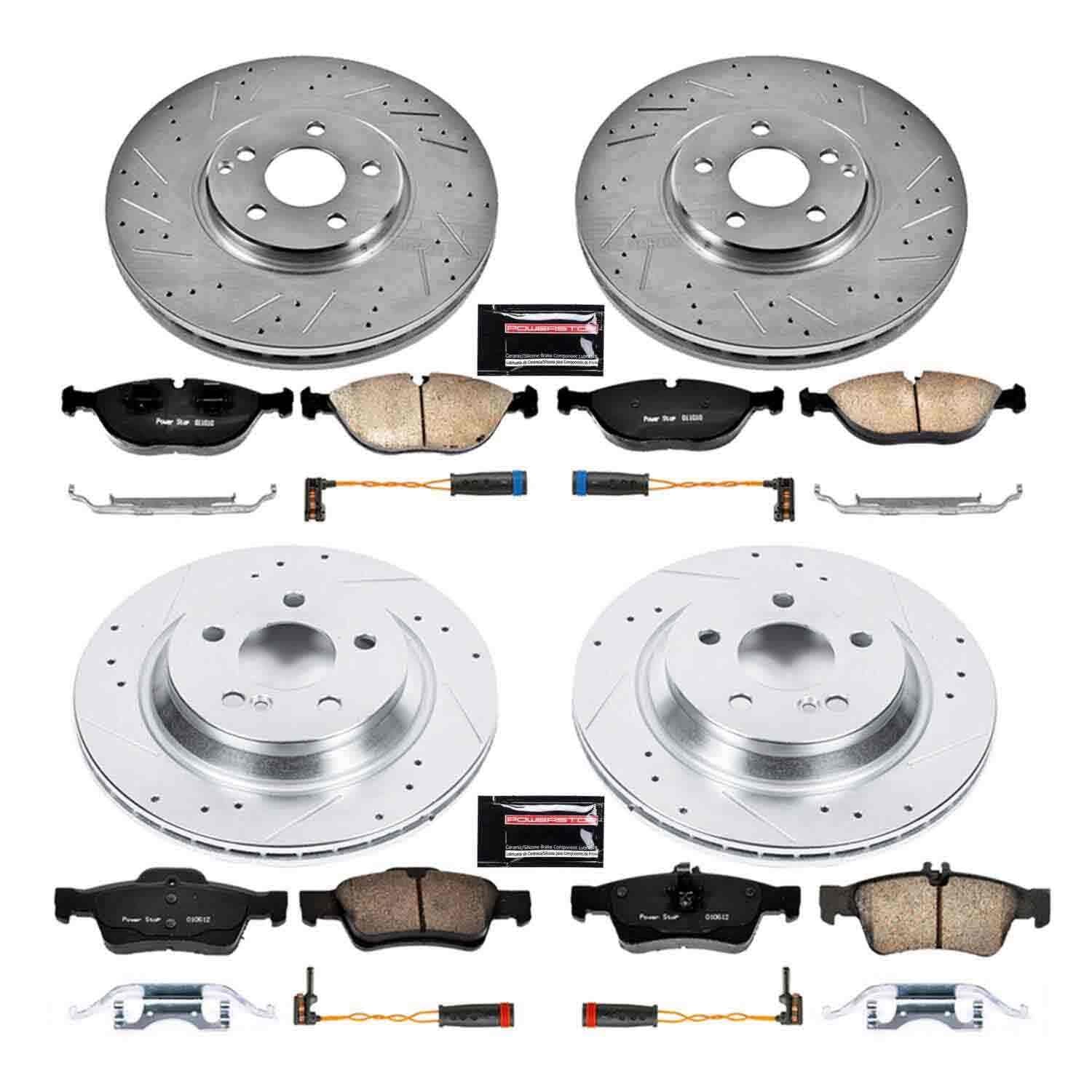 Power Stop 03-06 Mercedes-Benz S500 Front & Rear Z23 Evolution Sport Brake Kit