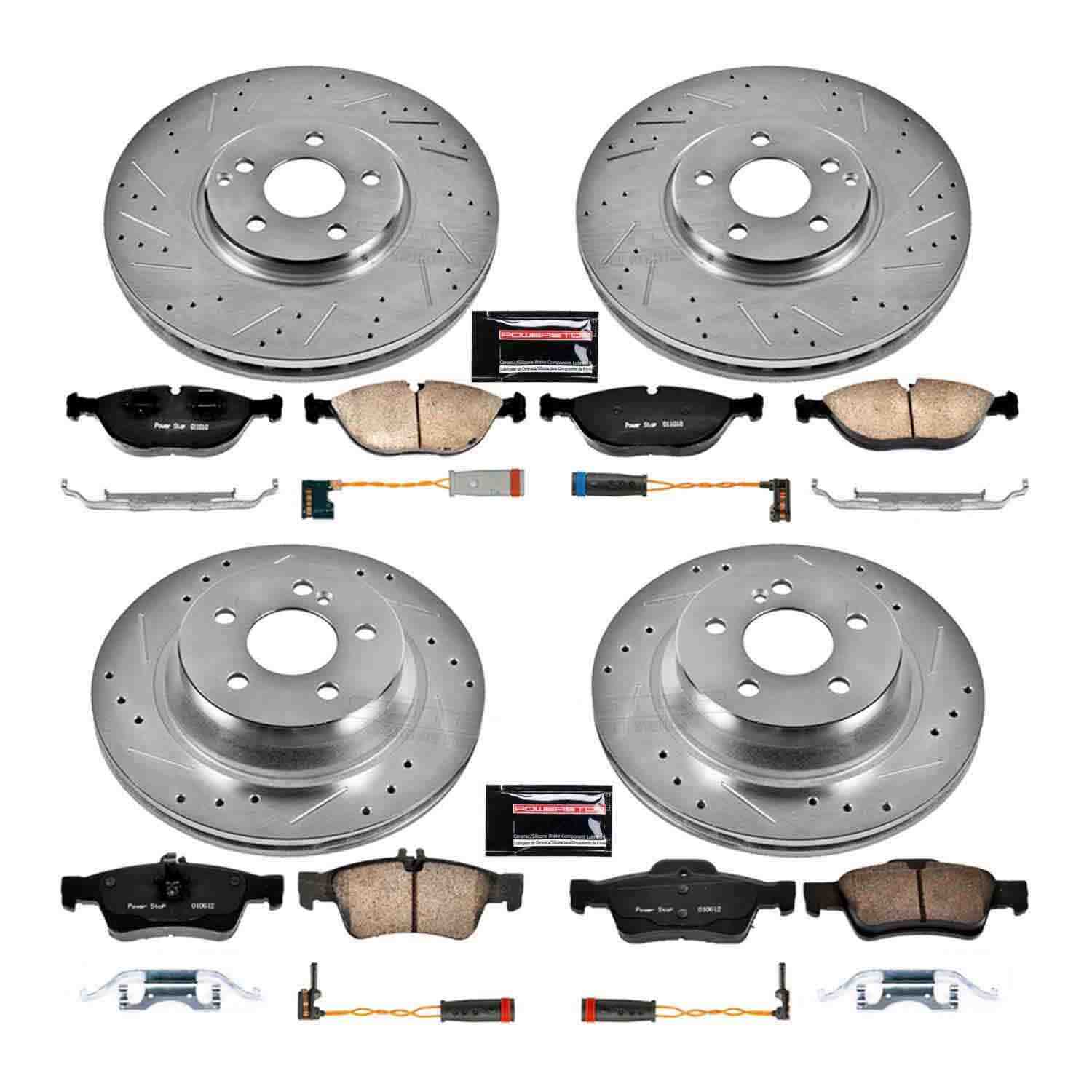 Power Stop 04-05 Mercedes-Benz E500 Front & Rear Z23 Evolution Sport Brake Kit