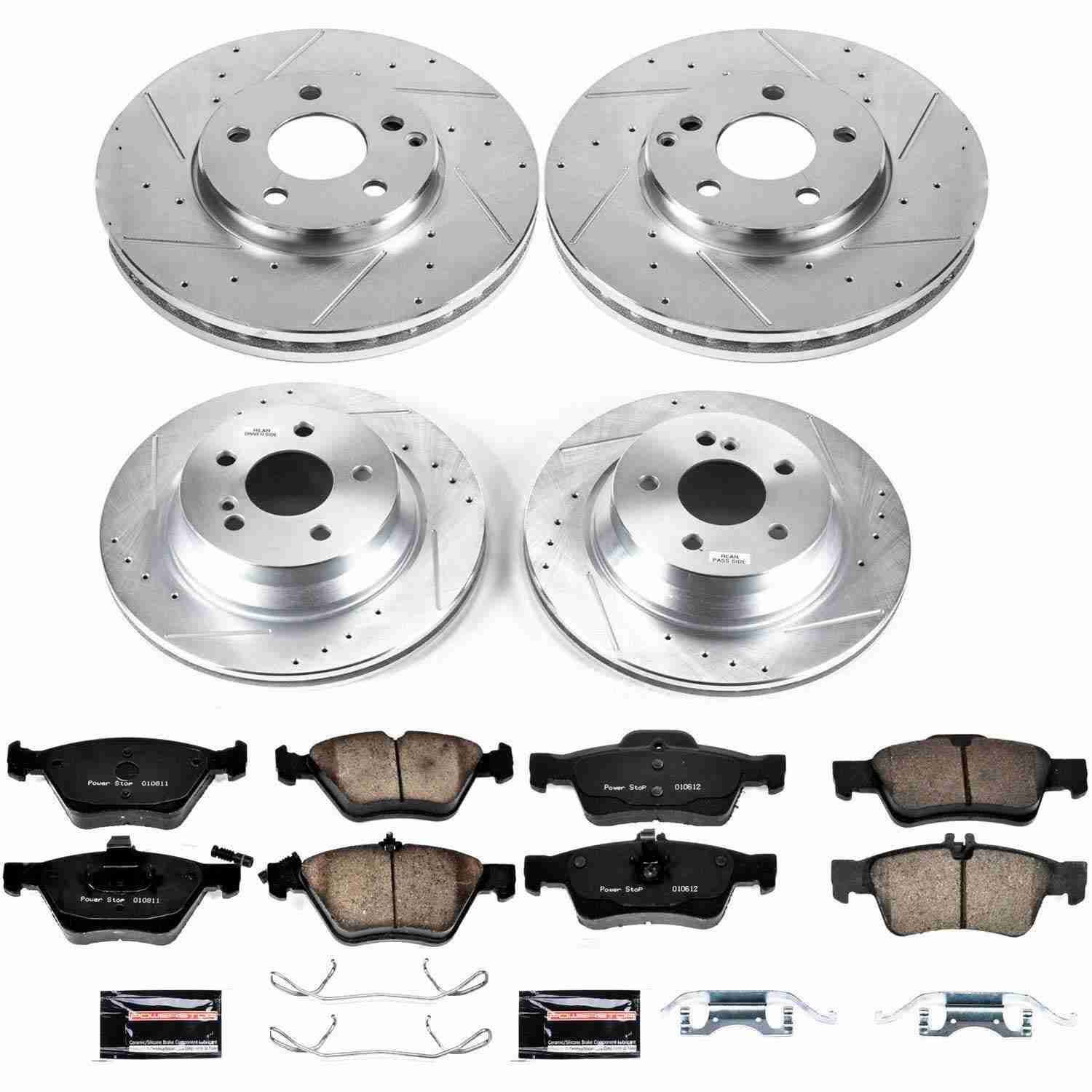 Power Stop 06-09 Mercedes-Benz E350 Front & Rear Z23 Evolution Sport Brake Kit