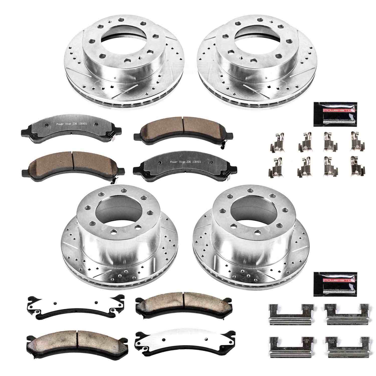 Power Stop 03-08 Chevrolet Express 3500 Front & Rear Z36 Truck & Tow Brake Kit