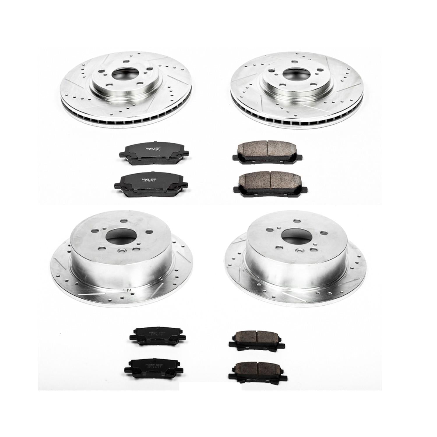 Power Stop 04-07 Toyota Highlander Front & Rear Z23 Evolution Sport Brake Kit