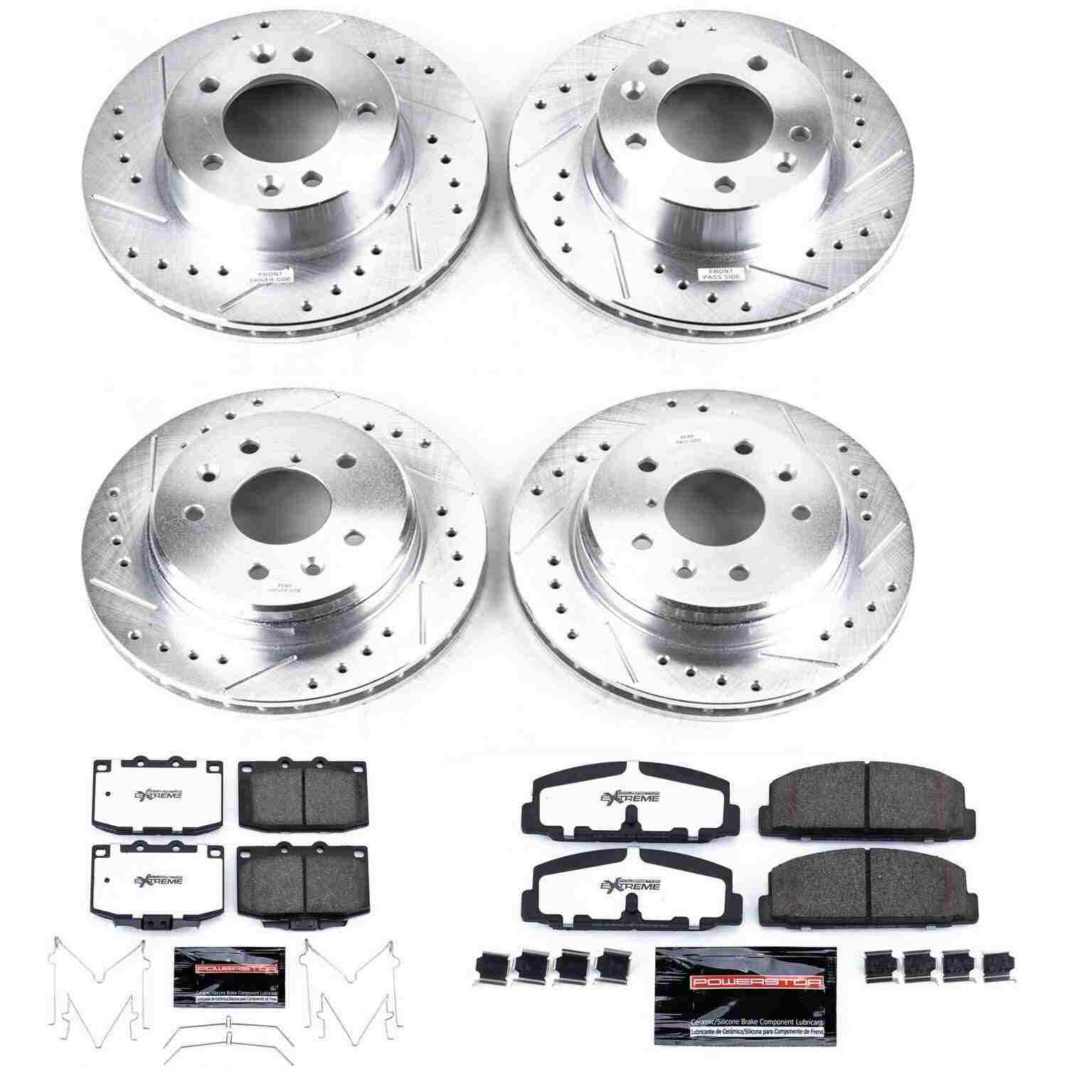 Power Stop 86-91 Mazda RX-7 Front & Rear Z26 Street Warrior Brake Kit