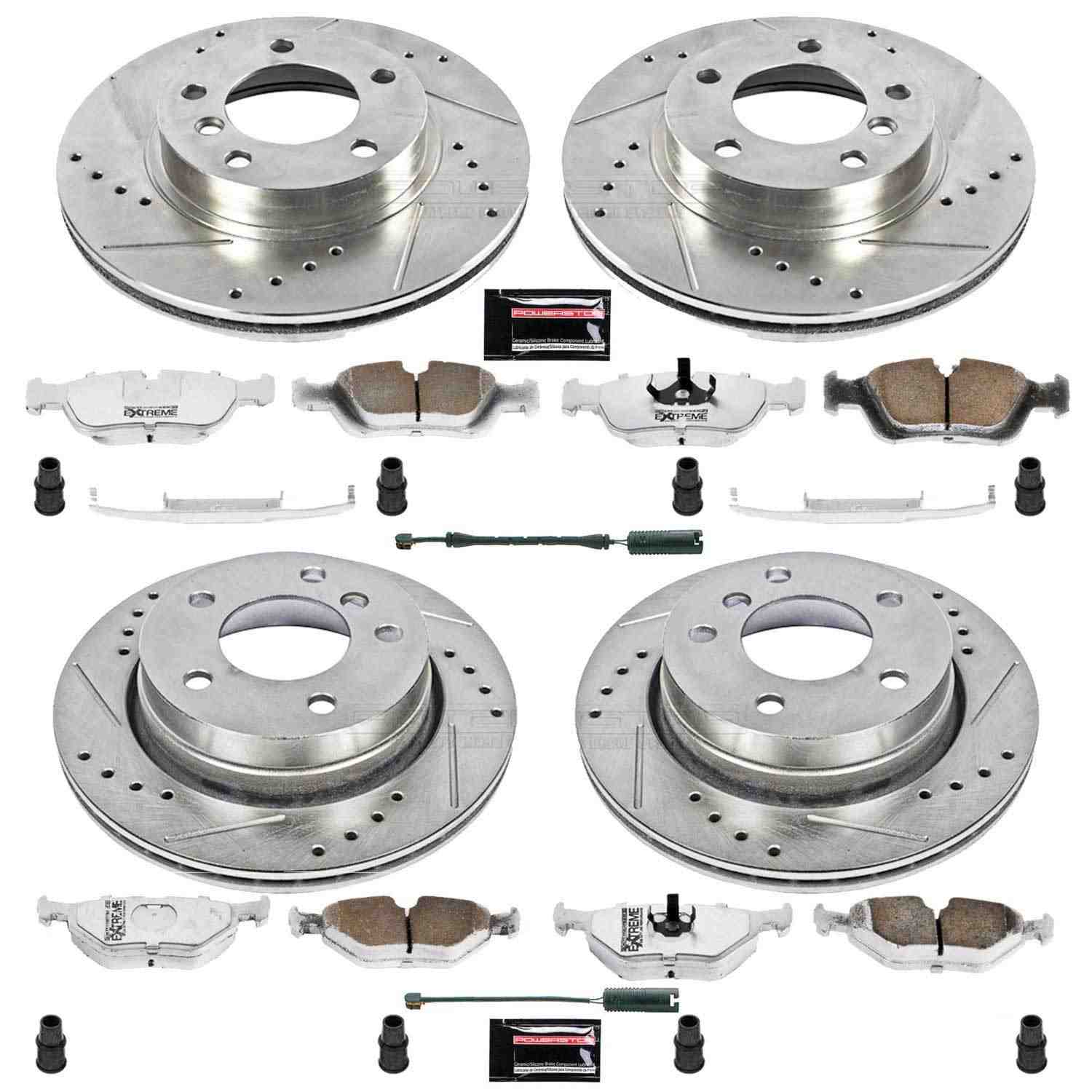 Power Stop 98-99 BMW 323i Front & Rear Z26 Street Warrior Brake Kit