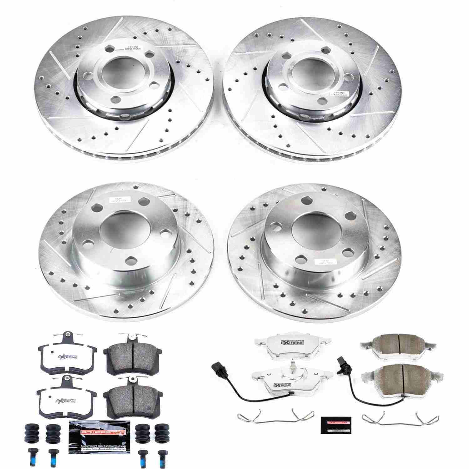 Power Stop 99-01 Audi A4 Quattro Front & Rear Z26 Street Warrior Brake Kit