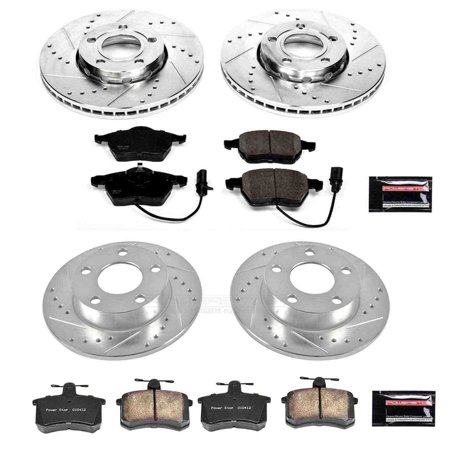 Power Stop 99-01 Audi A4 Quattro Front & Rear Z23 Evolution Sport Brake Kit