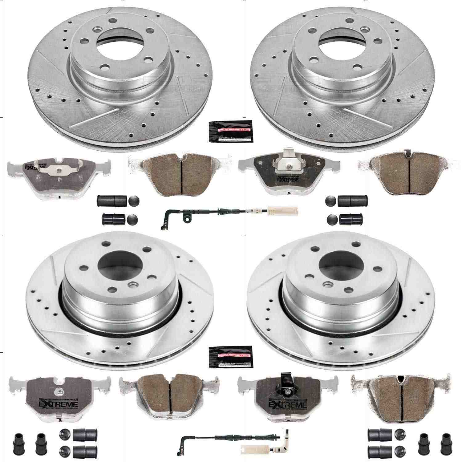 Power Stop 06-07 BMW 525xi Front & Rear Z26 Street Warrior Brake Kit