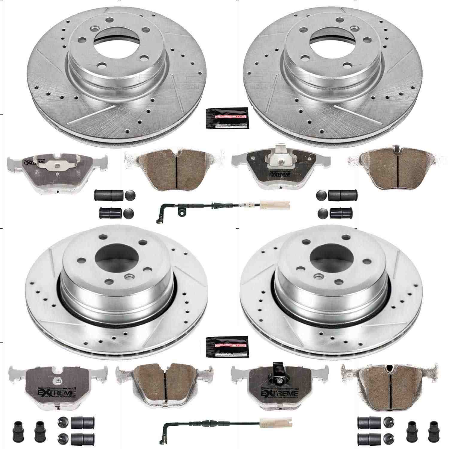 Power Stop 06-07 BMW 530xi Front & Rear Z26 Street Warrior Brake Kit