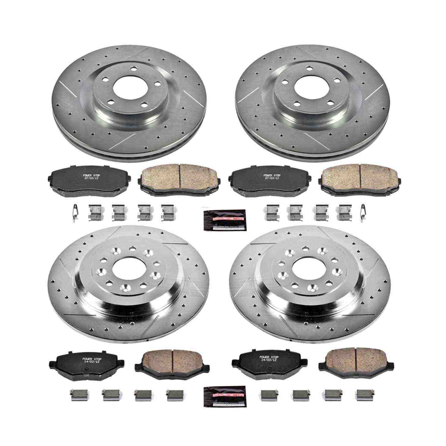 Power Stop 11-15 Ford Edge Front & Rear Z23 Evolution Sport Brake Kit