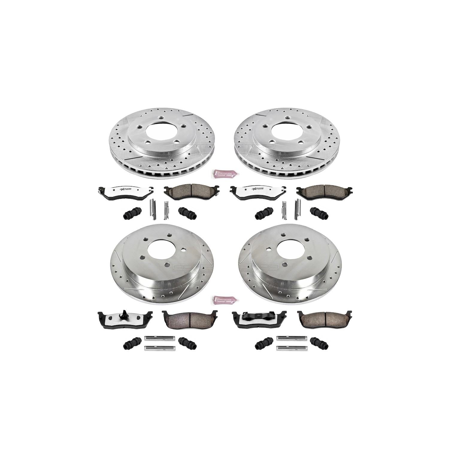 Power Stop 00-02 Ford Expedition Front & Rear Z36 Truck & Tow Brake Kit