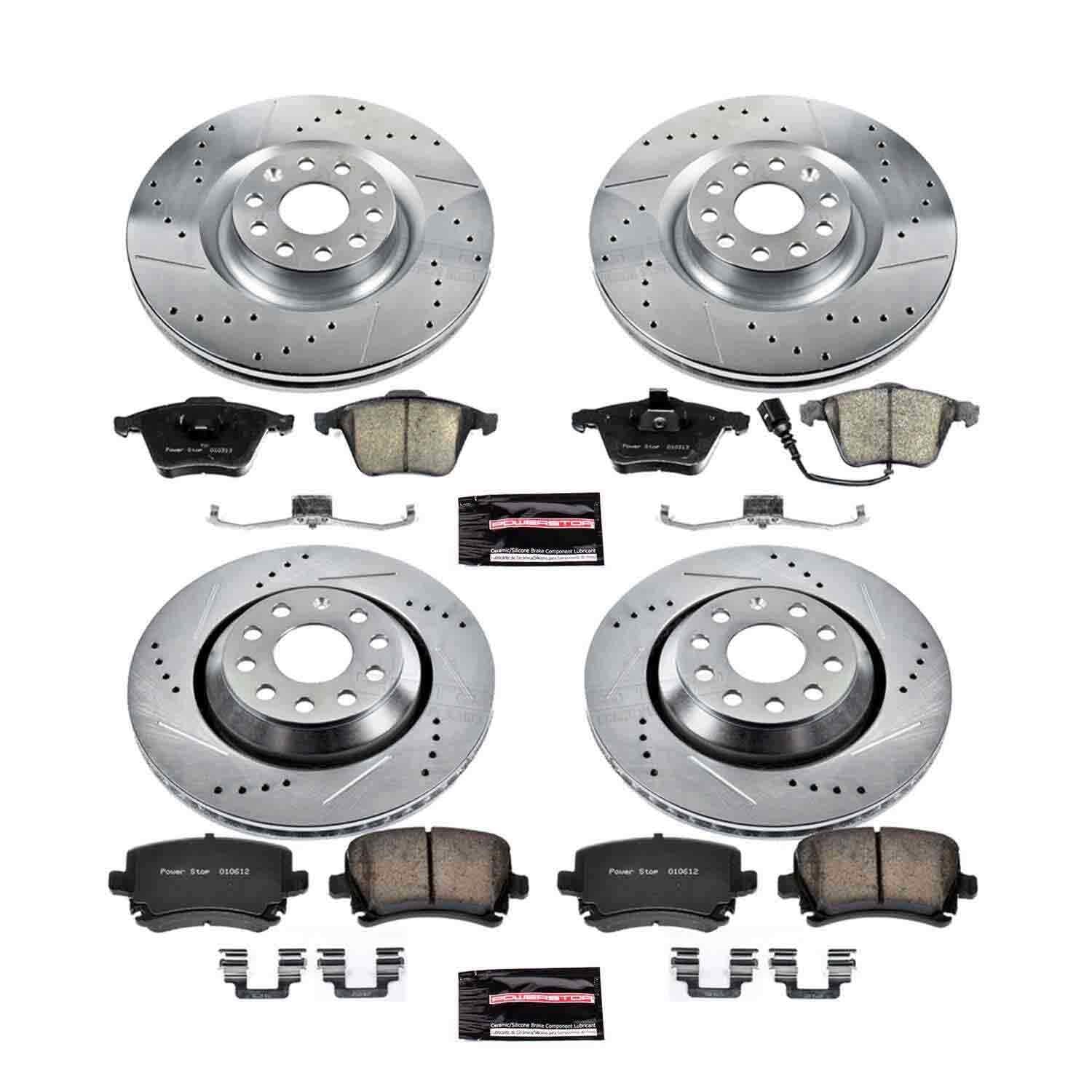 Power Stop 09-11 Volkswagen CC Front & Rear Z23 Evolution Sport Brake Kit