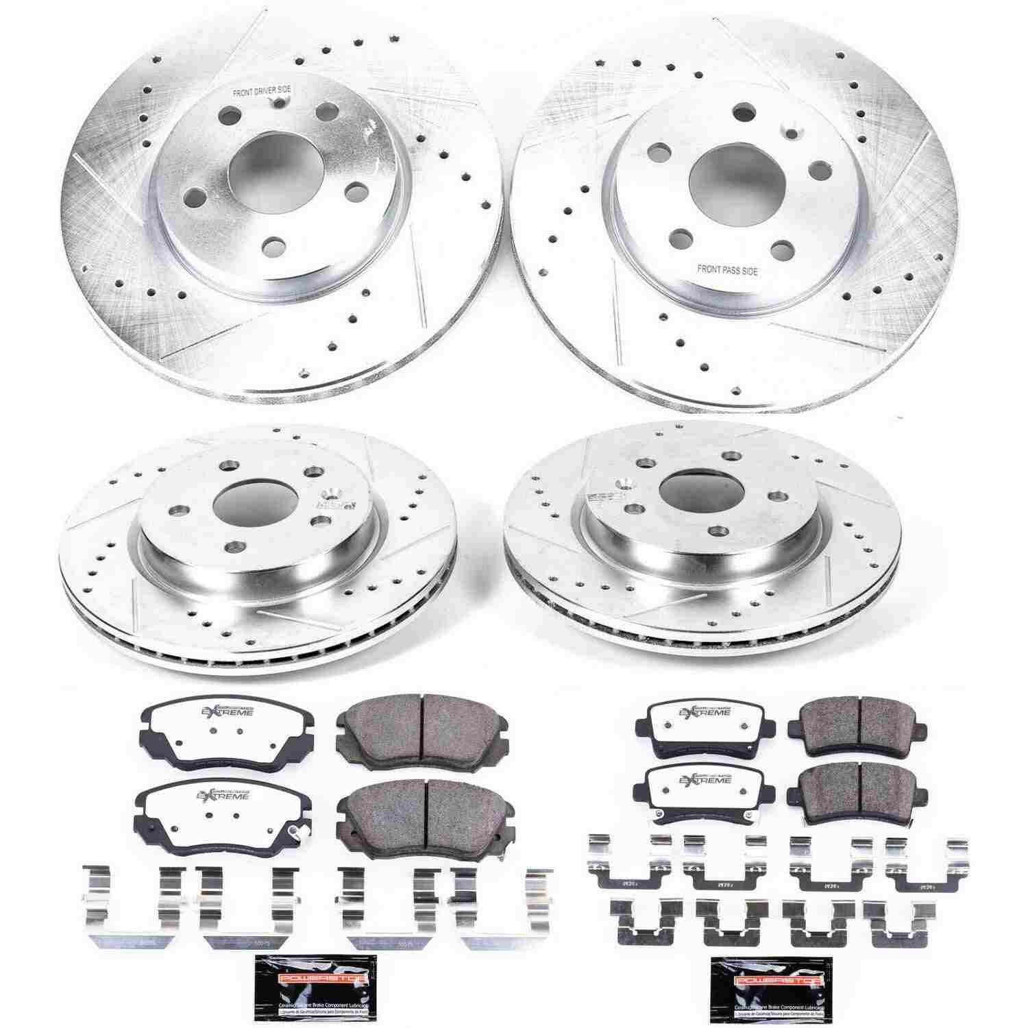 Power Stop 2010 Buick Allure Front & Rear Z26 Street Warrior Brake Kit