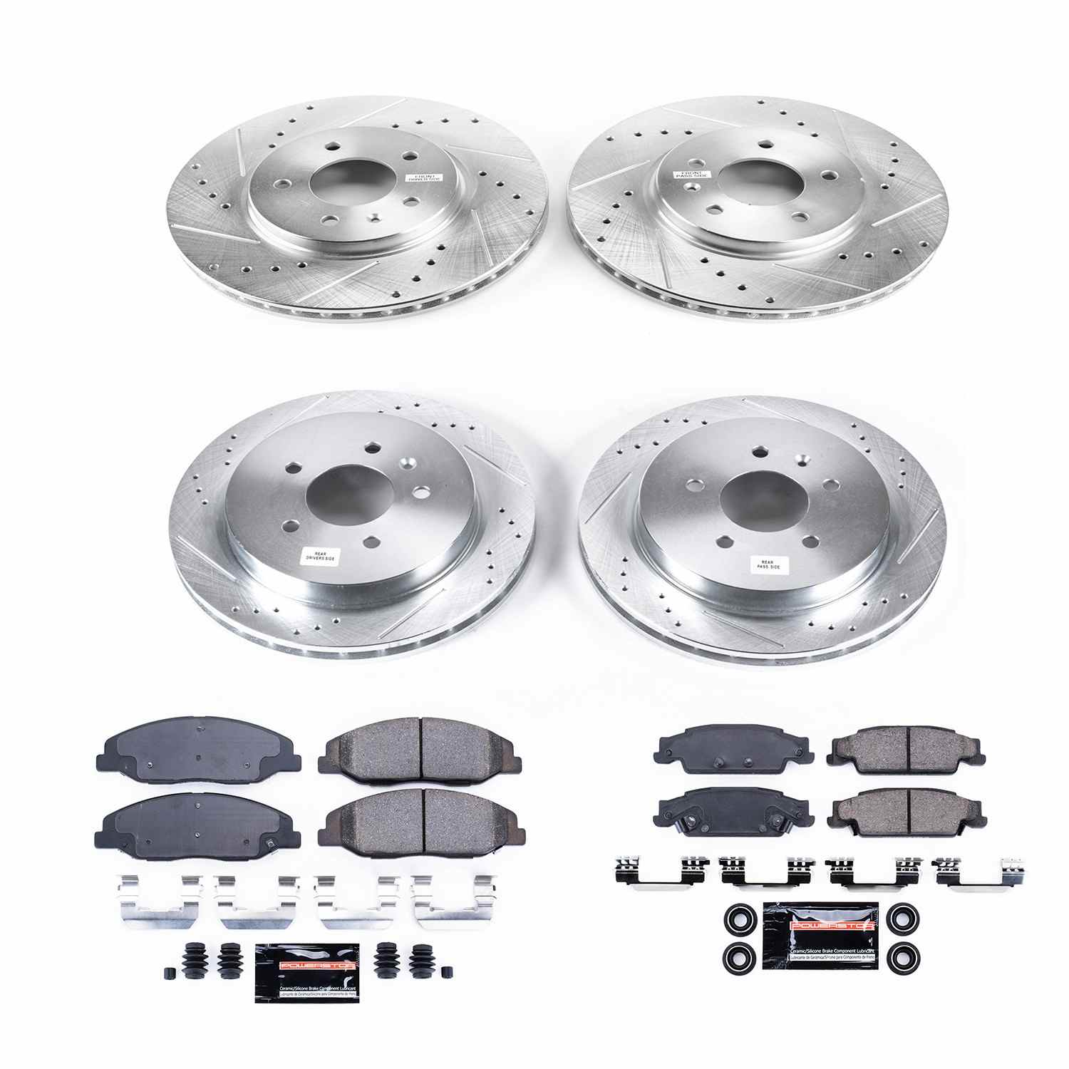 Power Stop 09-11 Cadillac STS Front & Rear Z23 Evolution Sport Brake Kit