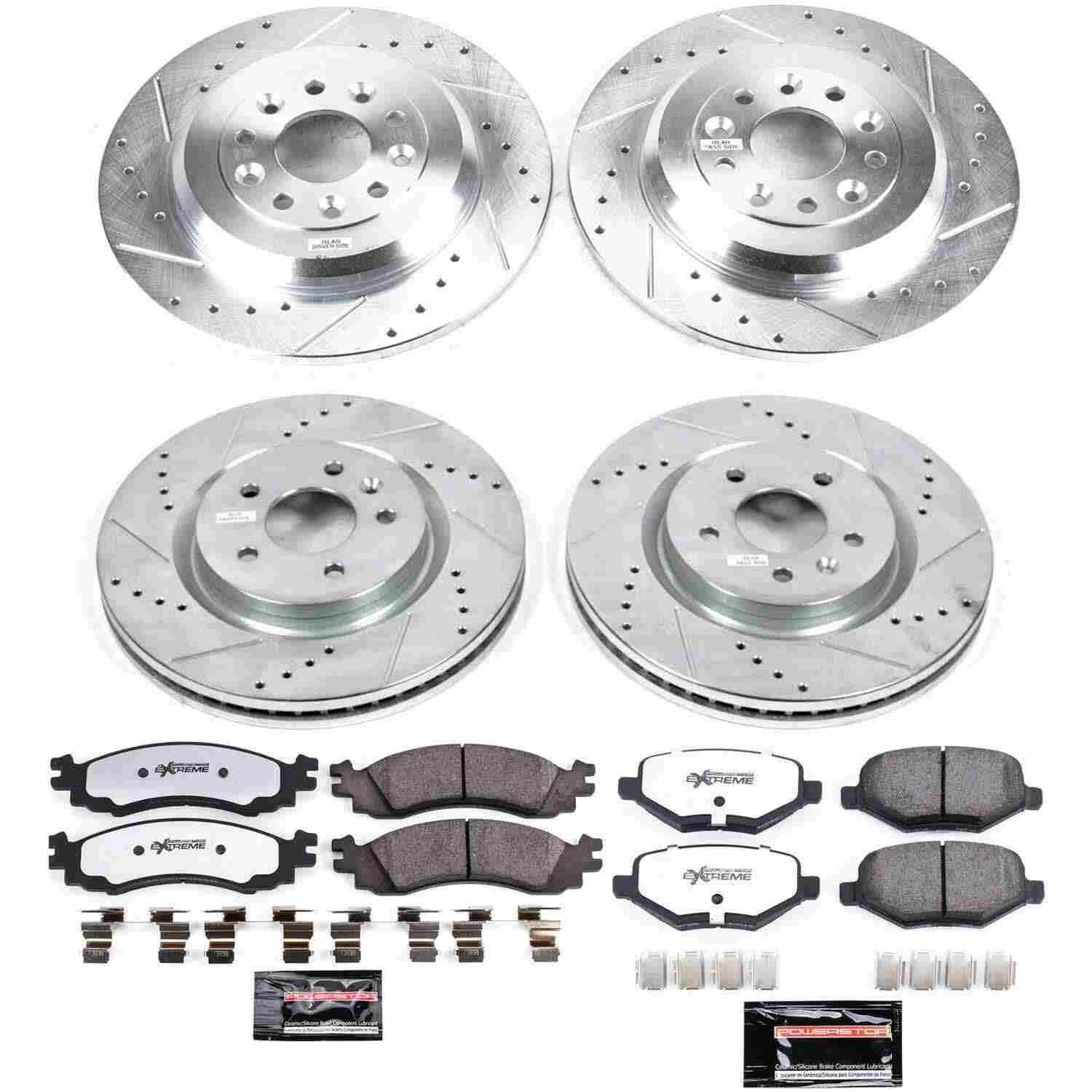 Power Stop 11-12 Ford Taurus Front & Rear Z36 Truck & Tow Brake Kit